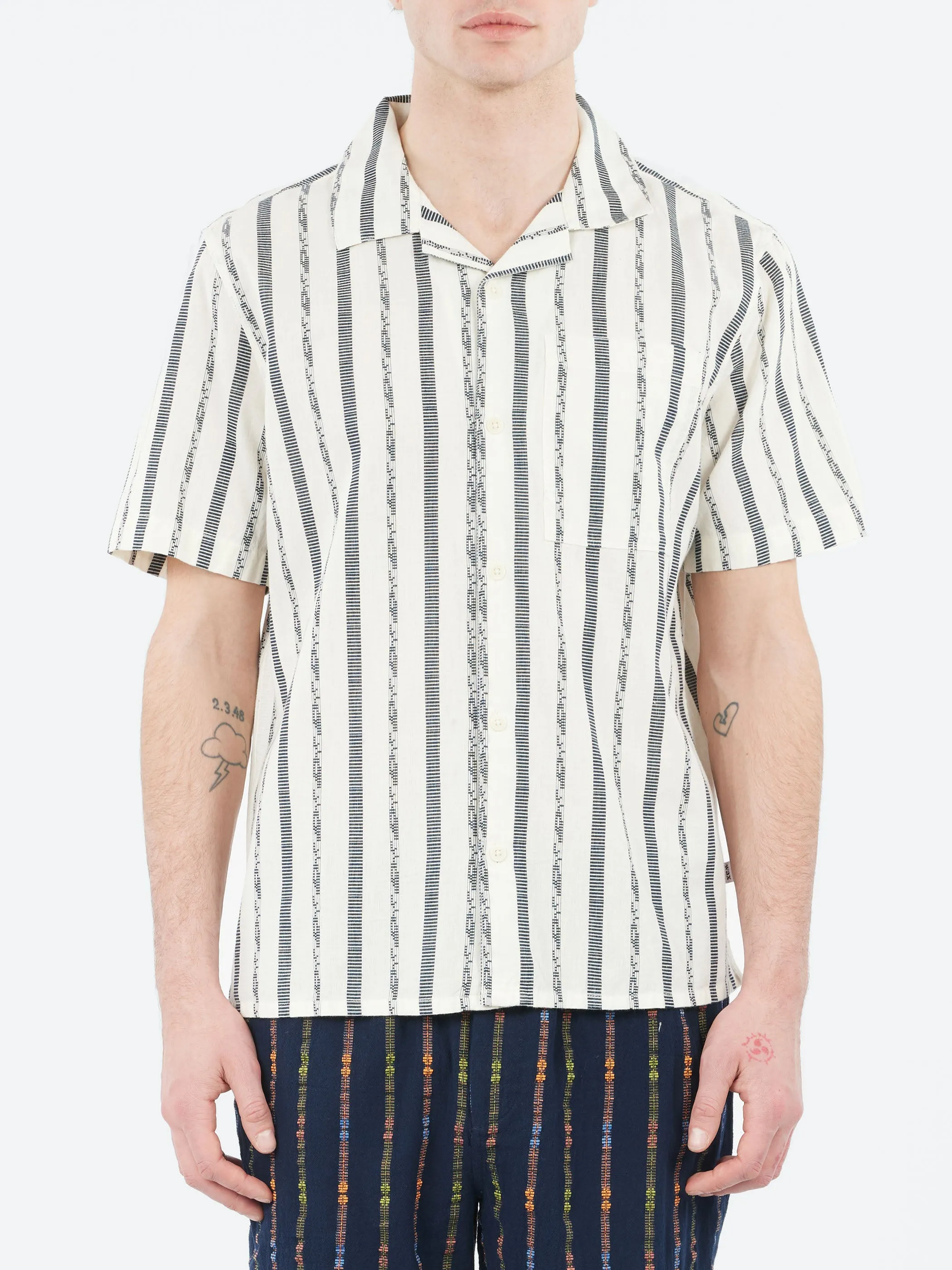 Didcot Fleck Stripe Short Sleeve Shirt sold by gravitypope