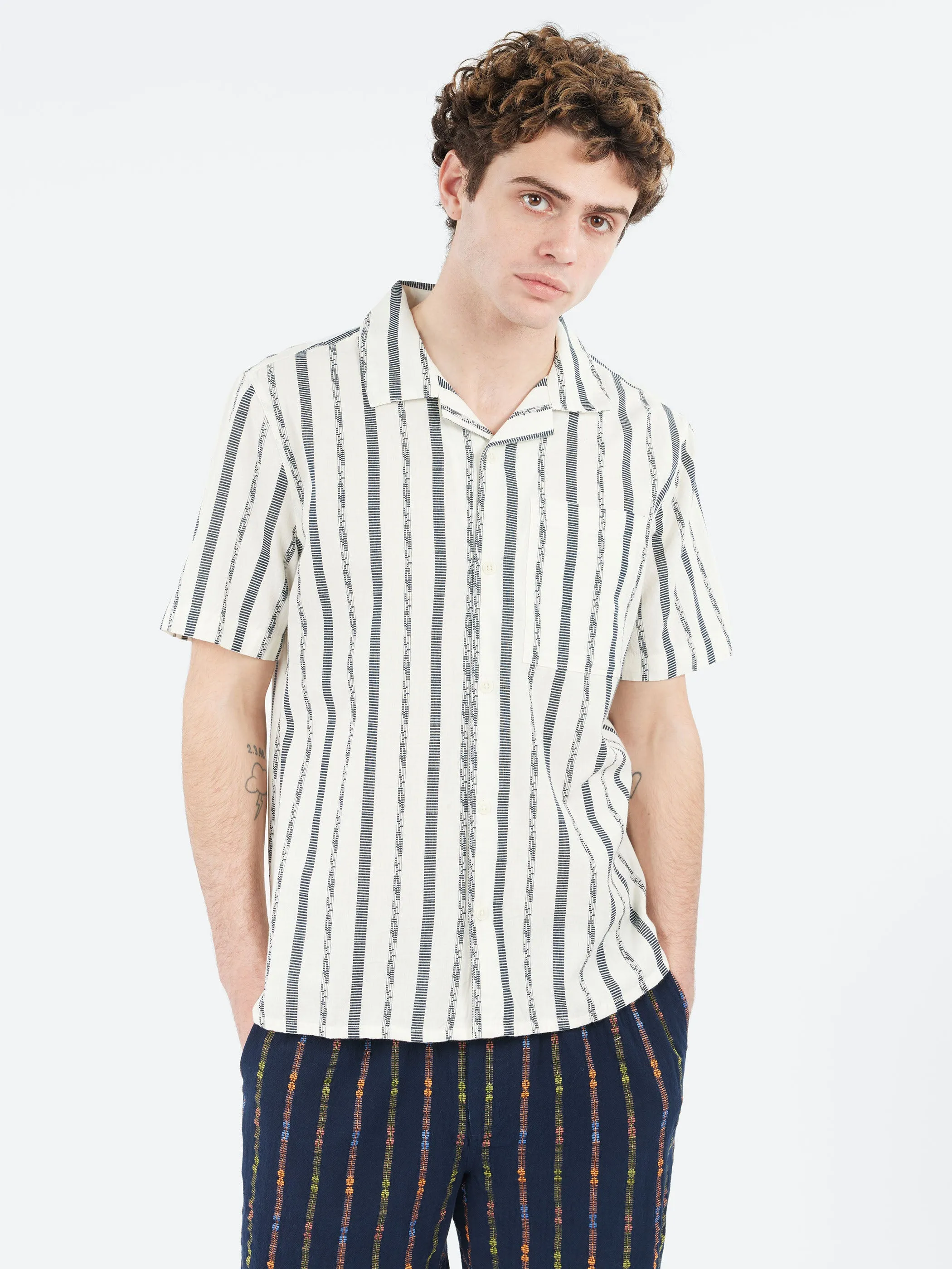 Didcot Fleck Stripe Short Sleeve Shirt sold by gravitypope product image thumbnail 4
