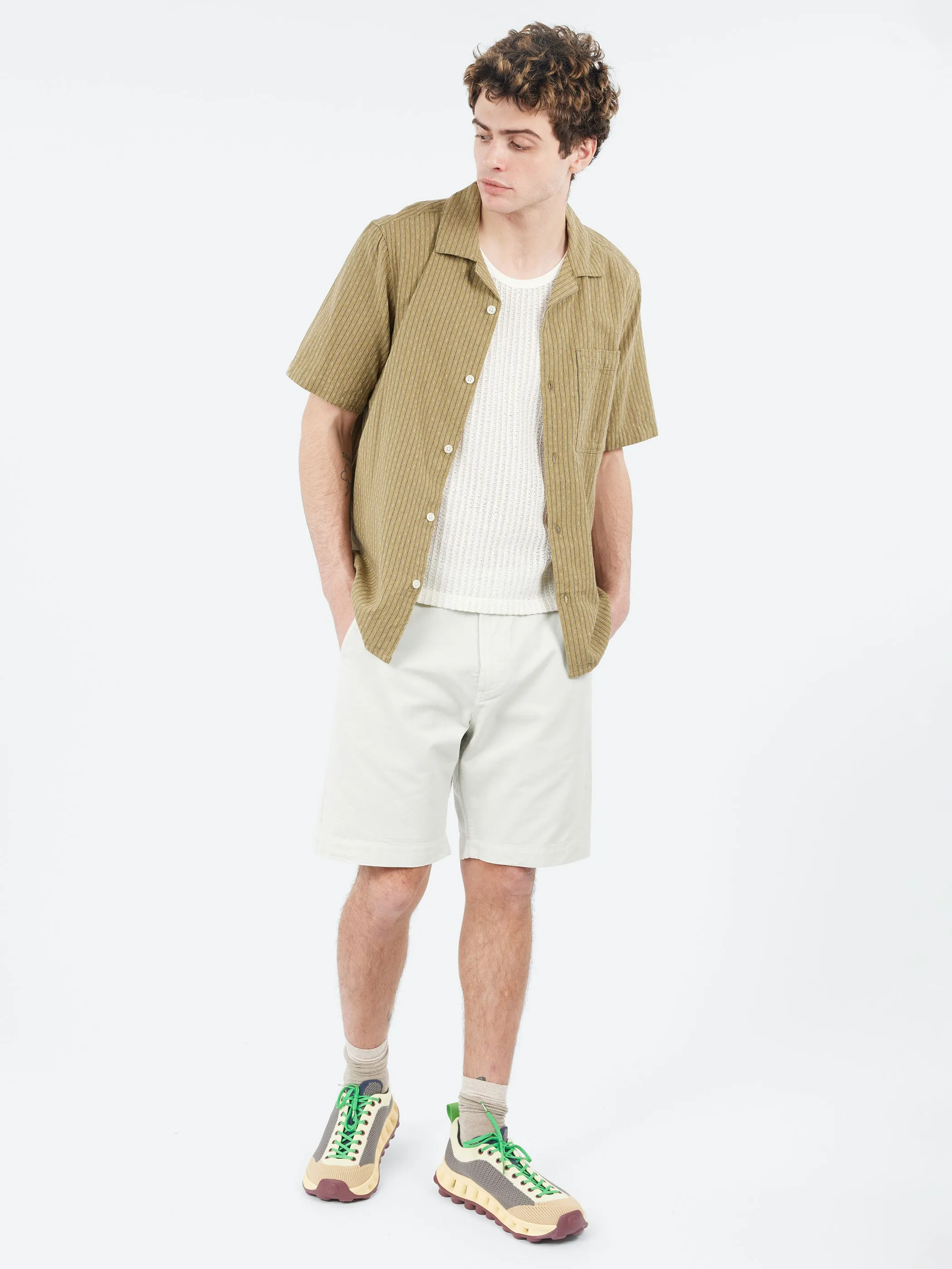 Didcot Slub Stripe Short Sleeve Shirt sold by gravitypope product image thumbnail 2