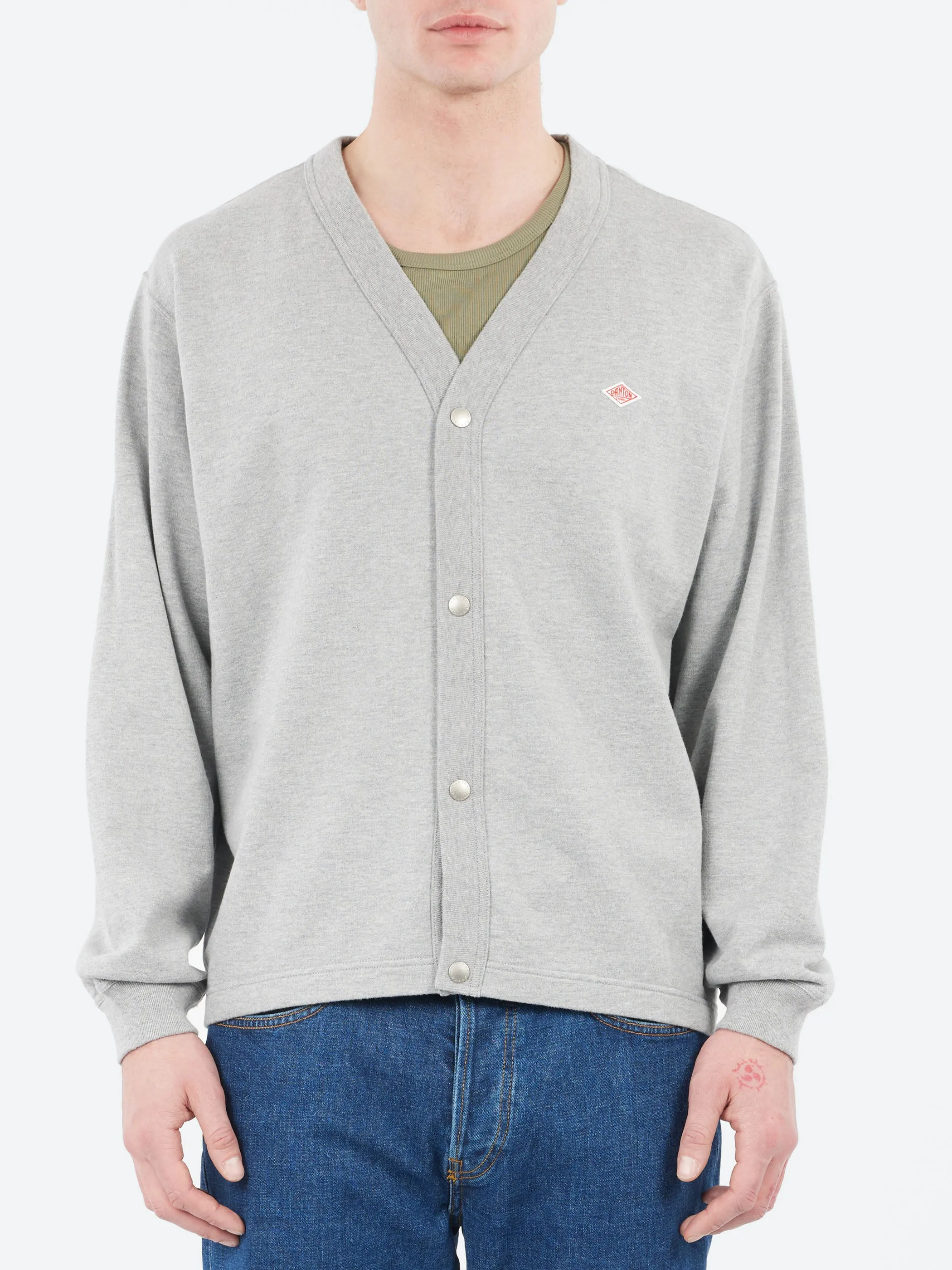 Cotton Terry V-Neck Cardigan sold by gravitypope