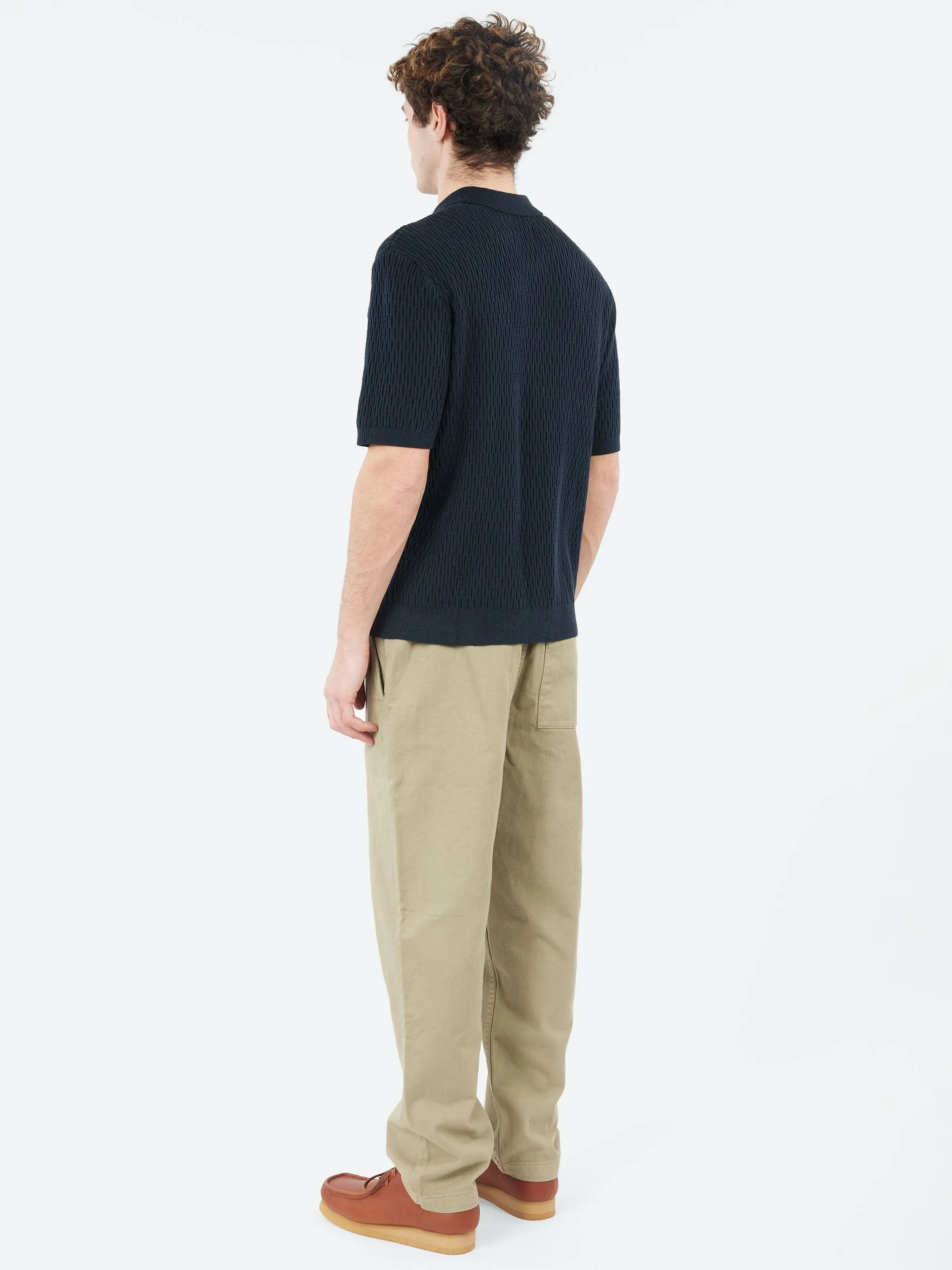 Tellaro Honeycomb Knitted Cotton Polo Shirt sold by gravitypope product image thumbnail 3