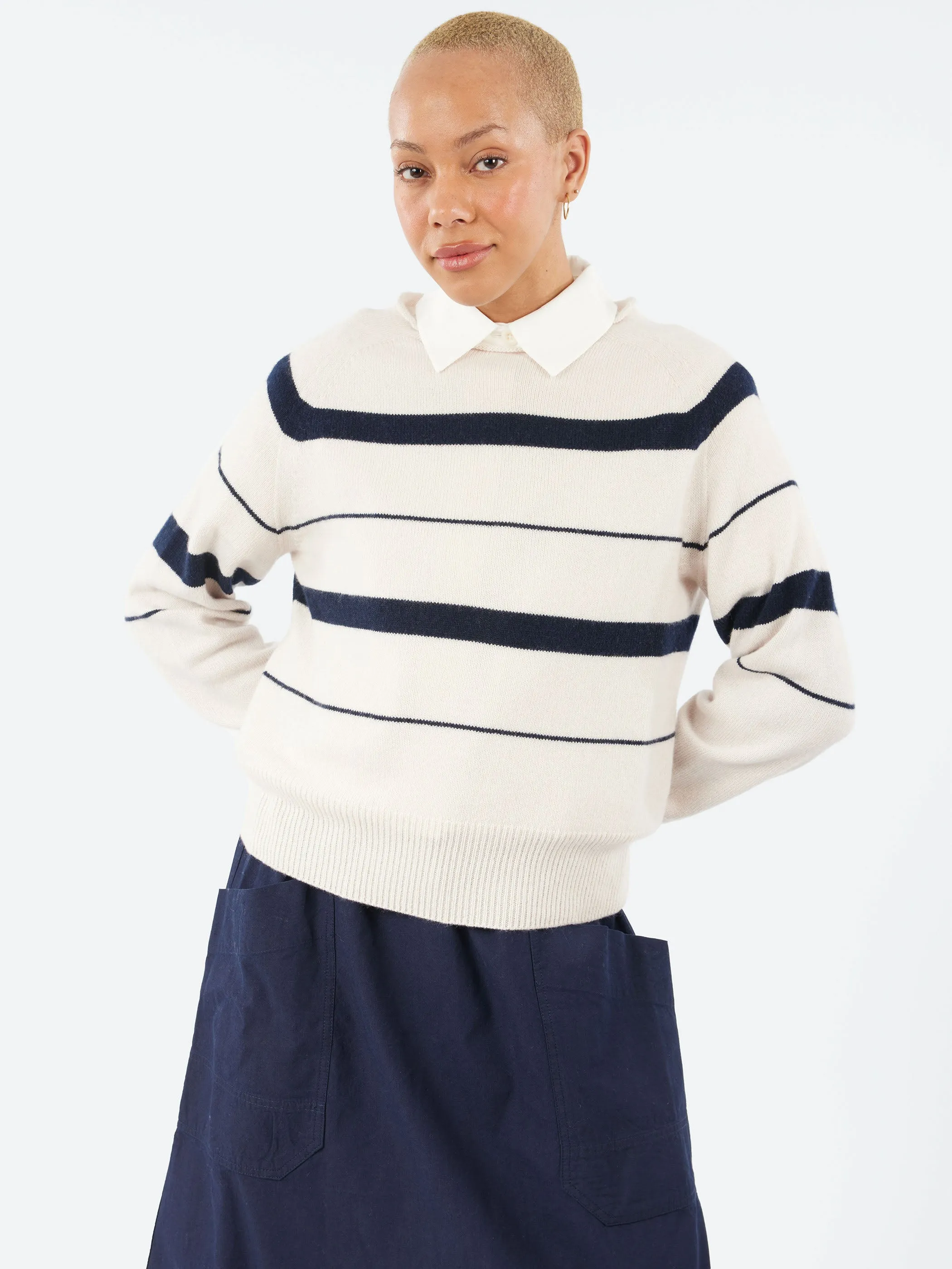 Striped Roll Edge Jumper sold by gravitypope product image thumbnail 4