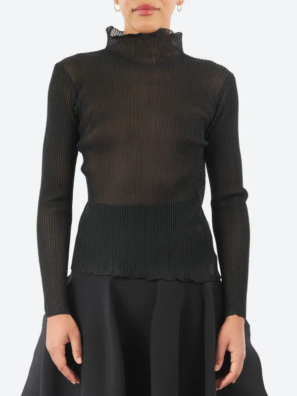 Hypha Lucent Glitter Long Sleeve Top made by CFCL Womens