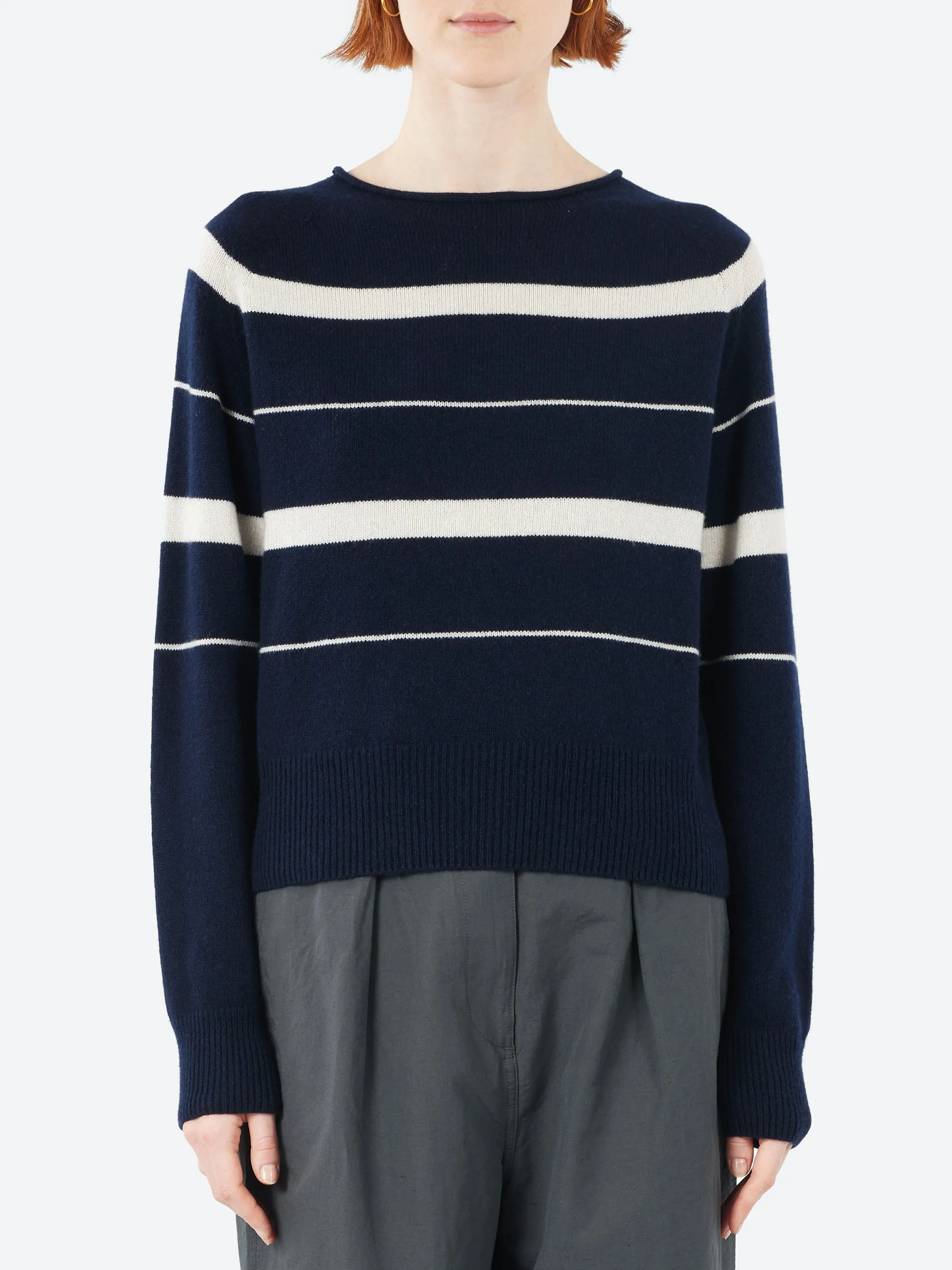 Striped Roll Edge Jumper sold by gravitypope