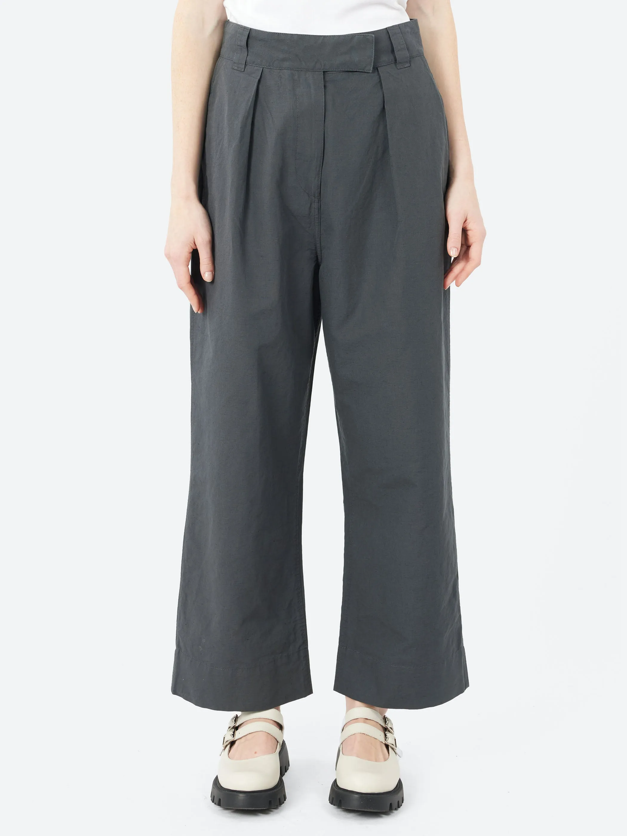 MHL Pleated Crop Trousers sold by gravitypope