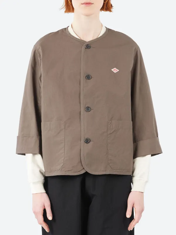 Downproof Collarless Short Jacket sold by gravitypope