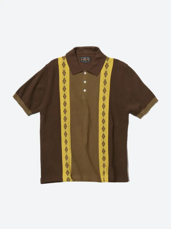 Stripe Argyle Knit Polo sold by gravitypope