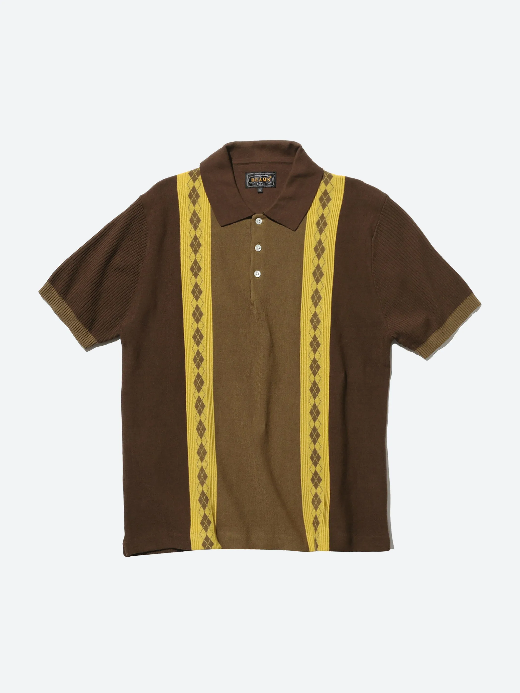 Stripe Argyle Knit Polo sold by gravitypope