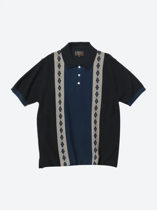 Stripe Argyle Knit Polo sold by gravitypope