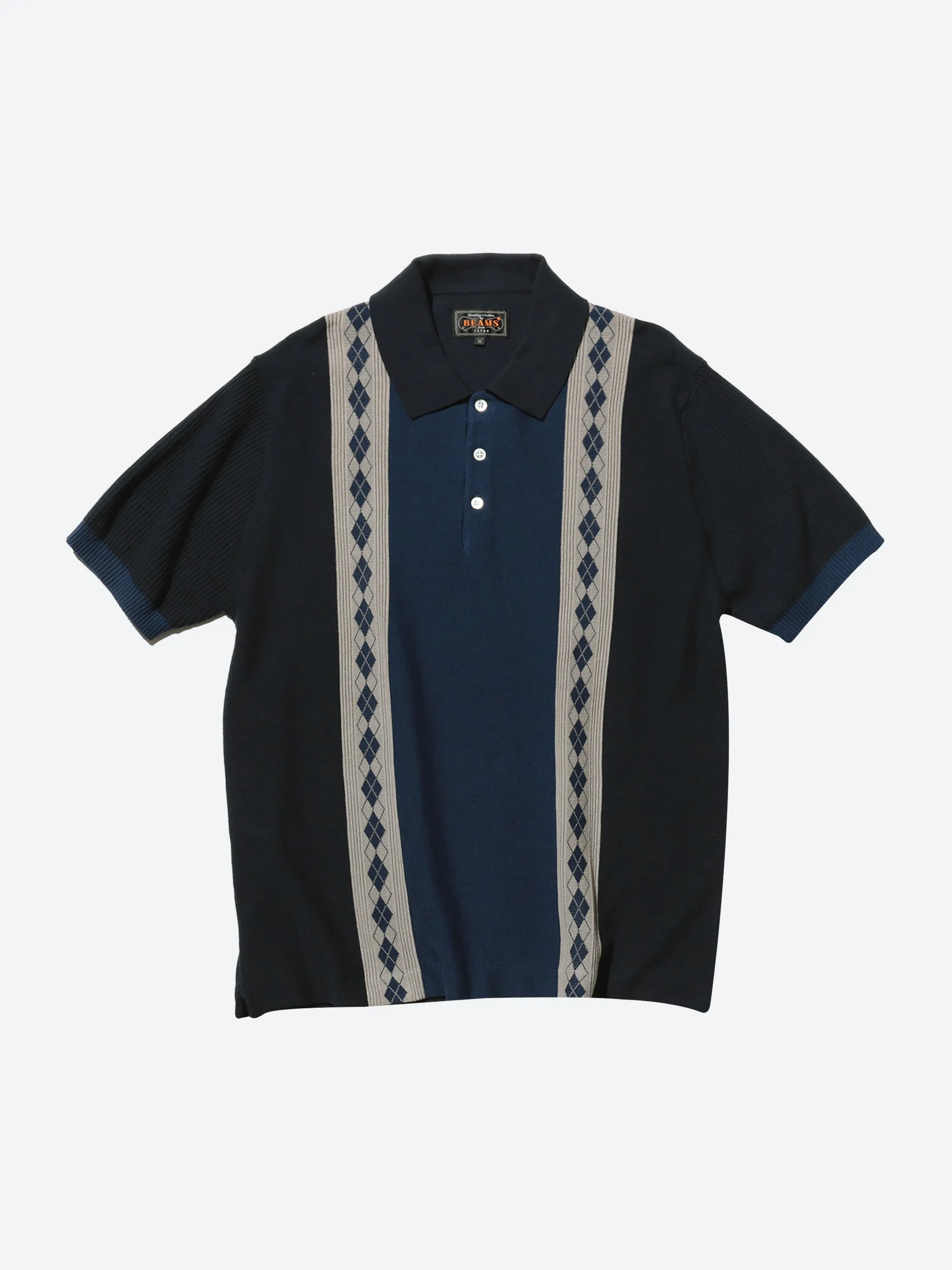 Stripe Argyle Knit Polo sold by gravitypope