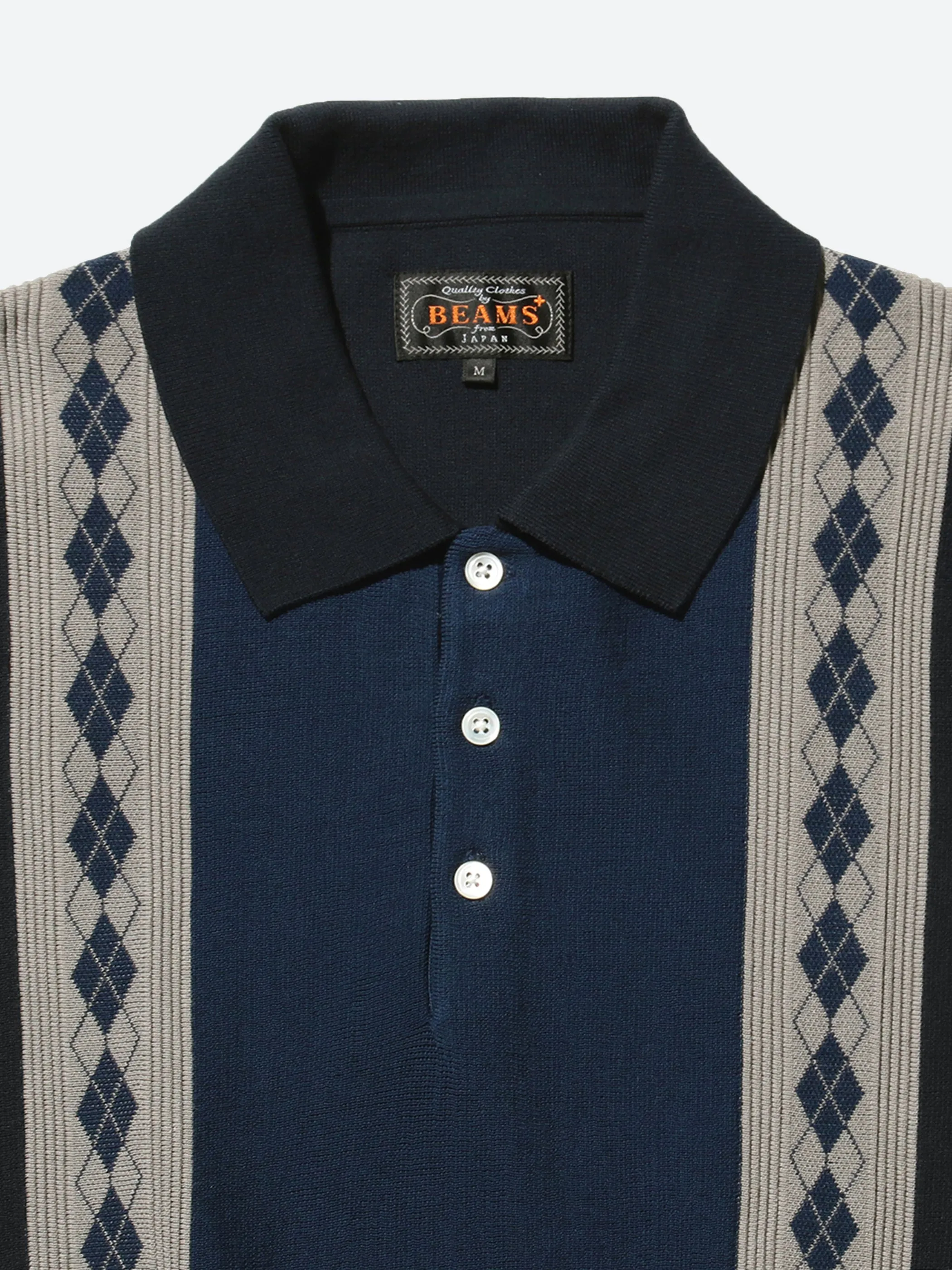 Stripe Argyle Knit Polo sold by gravitypope product image thumbnail 3