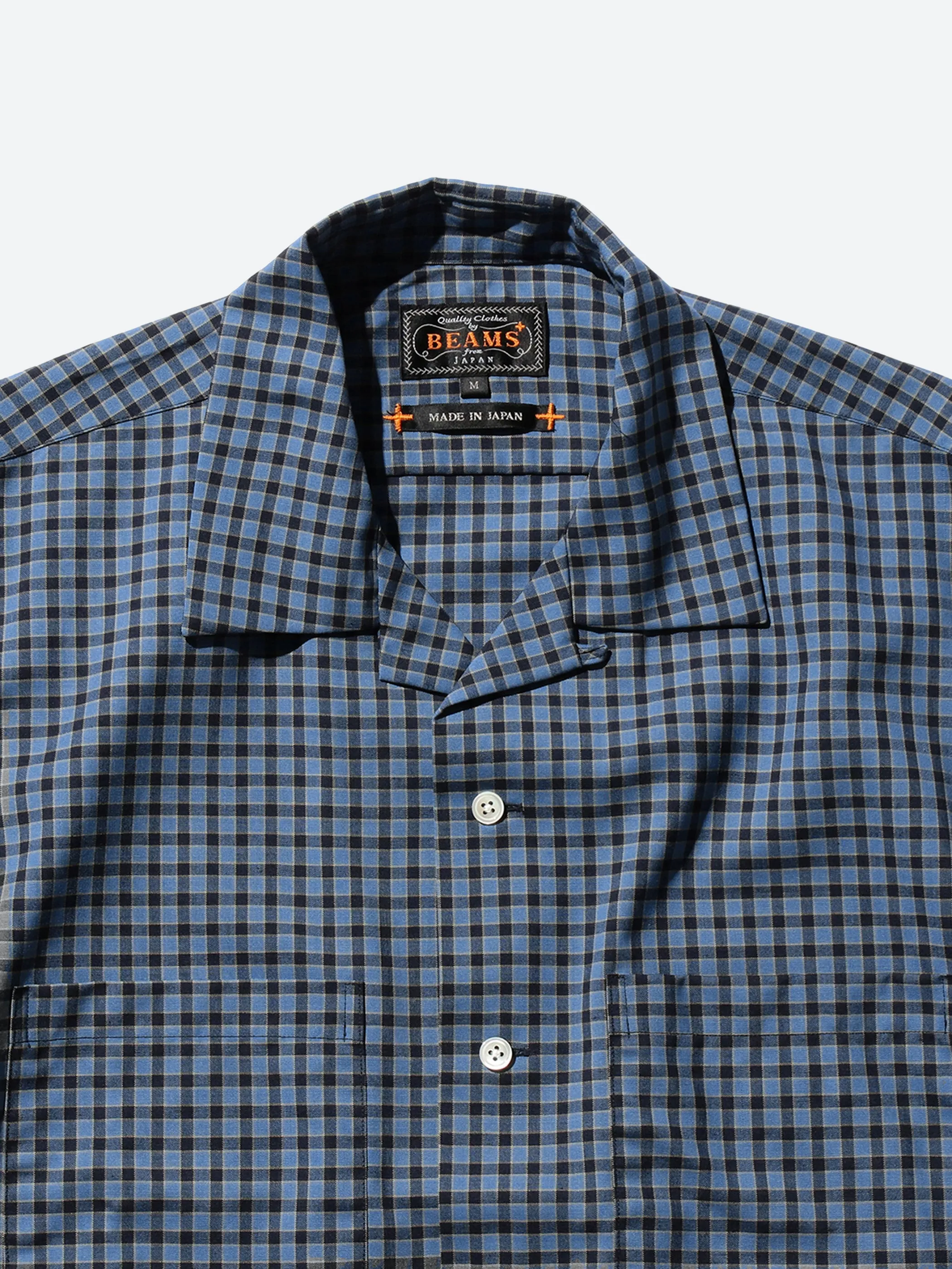 Plaid Open Collar Short Sleeve Shirt sold by gravitypope product image thumbnail 3