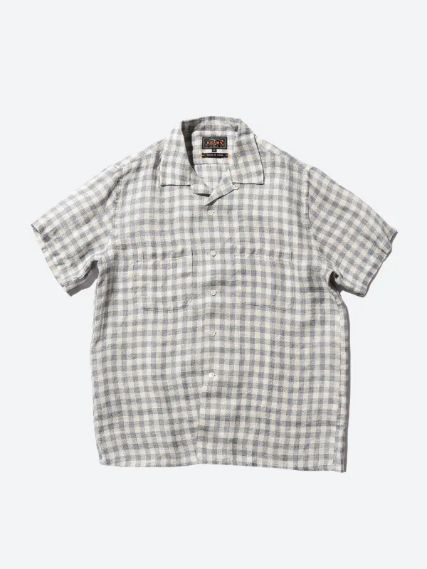 Gingham Panama Open Collar Shirt sold by gravitypope