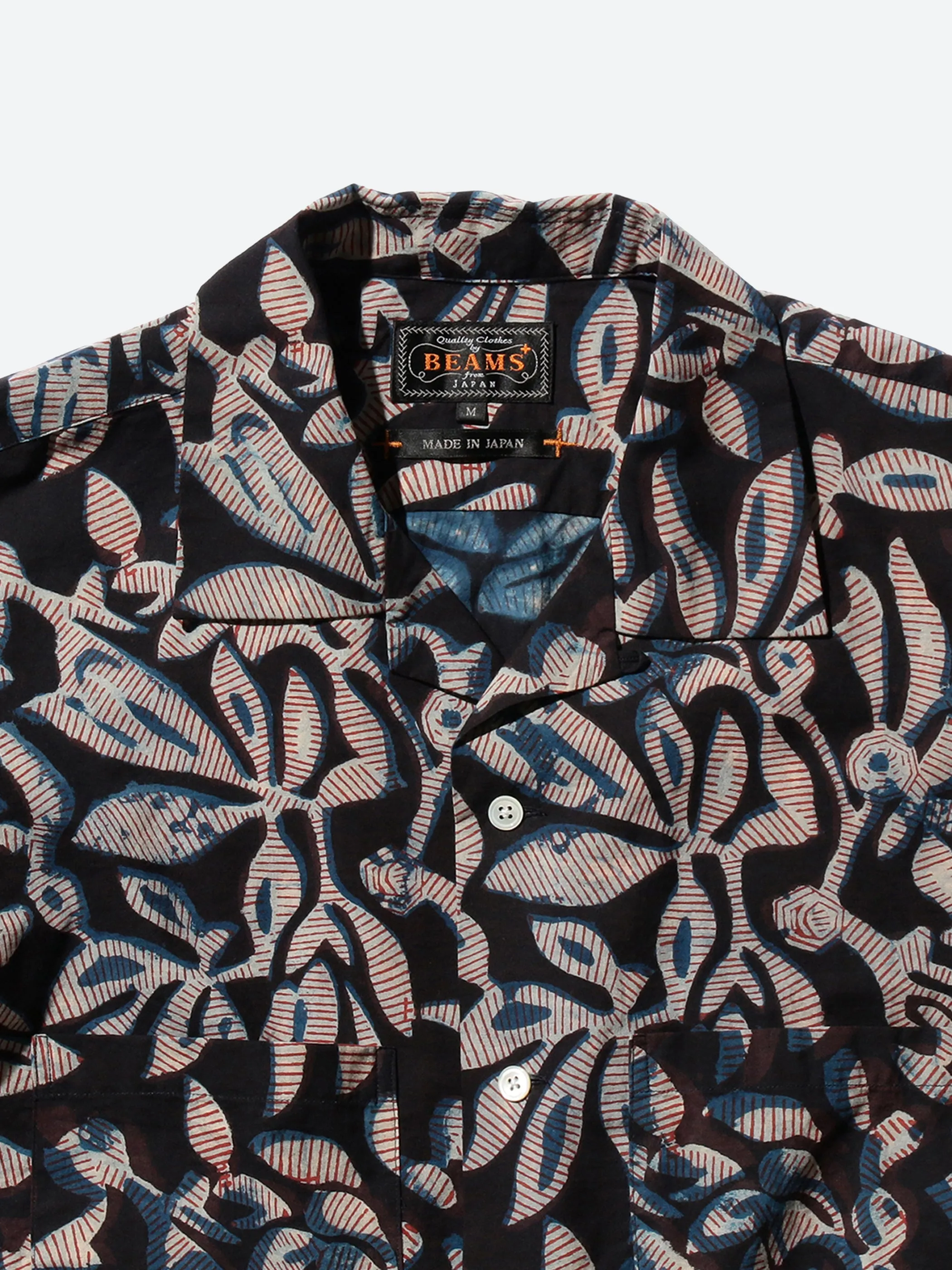 Block Print Open Collar Shirt sold by gravitypope product image thumbnail 2