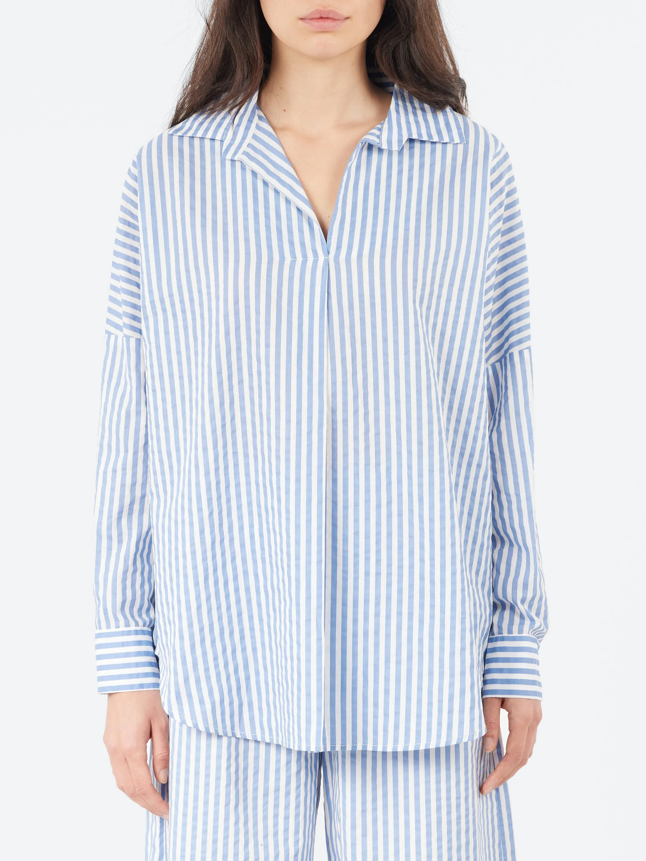 Over V-Neck Blouse sold by gravitypope