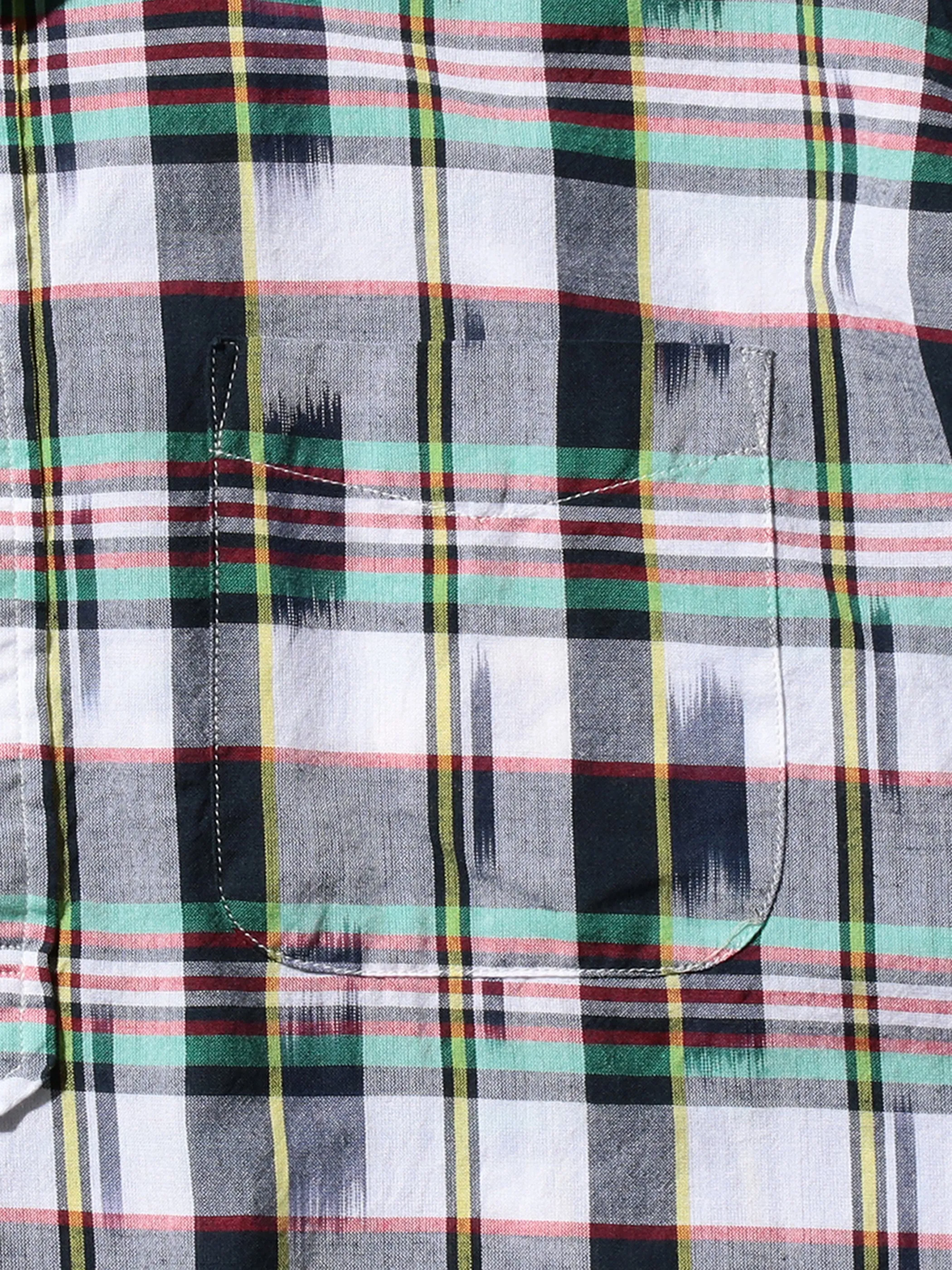 Classic Fit Ikat Madras Pullover Shirt sold by gravitypope product image thumbnail 3