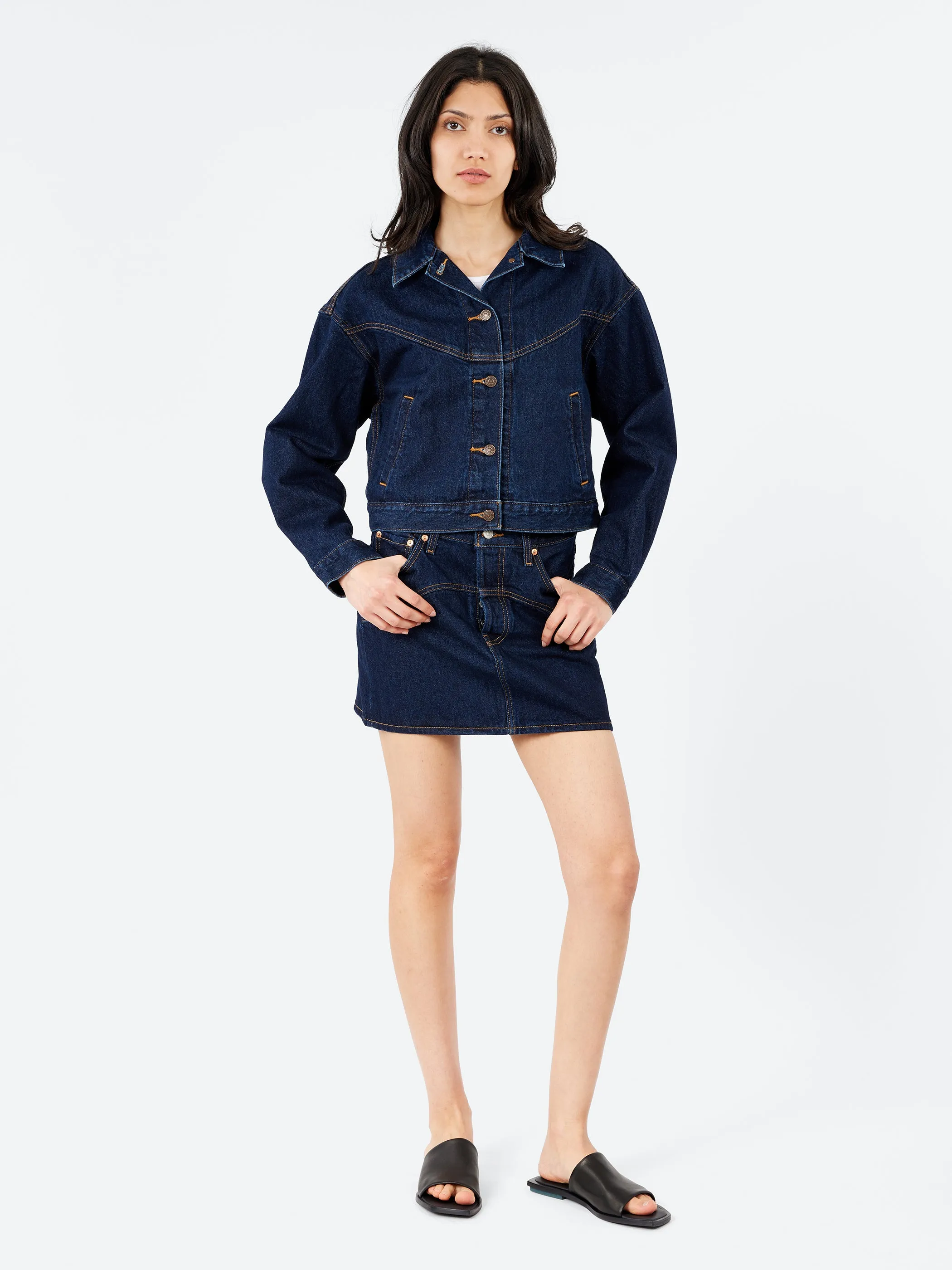 Shrunken 90s Western Trucker Jacket sold by gravitypope product image thumbnail 4