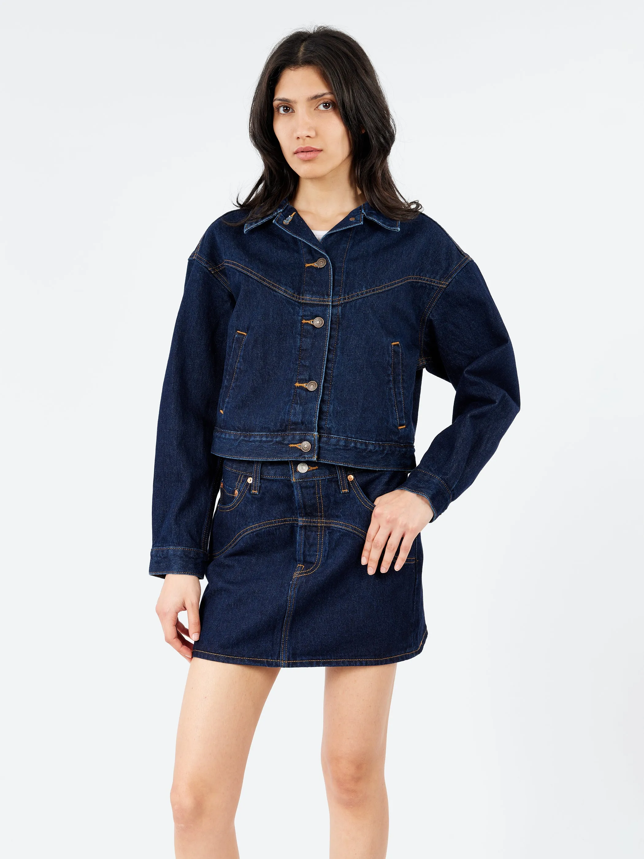 Shrunken 90s Western Trucker Jacket sold by gravitypope product image thumbnail 2