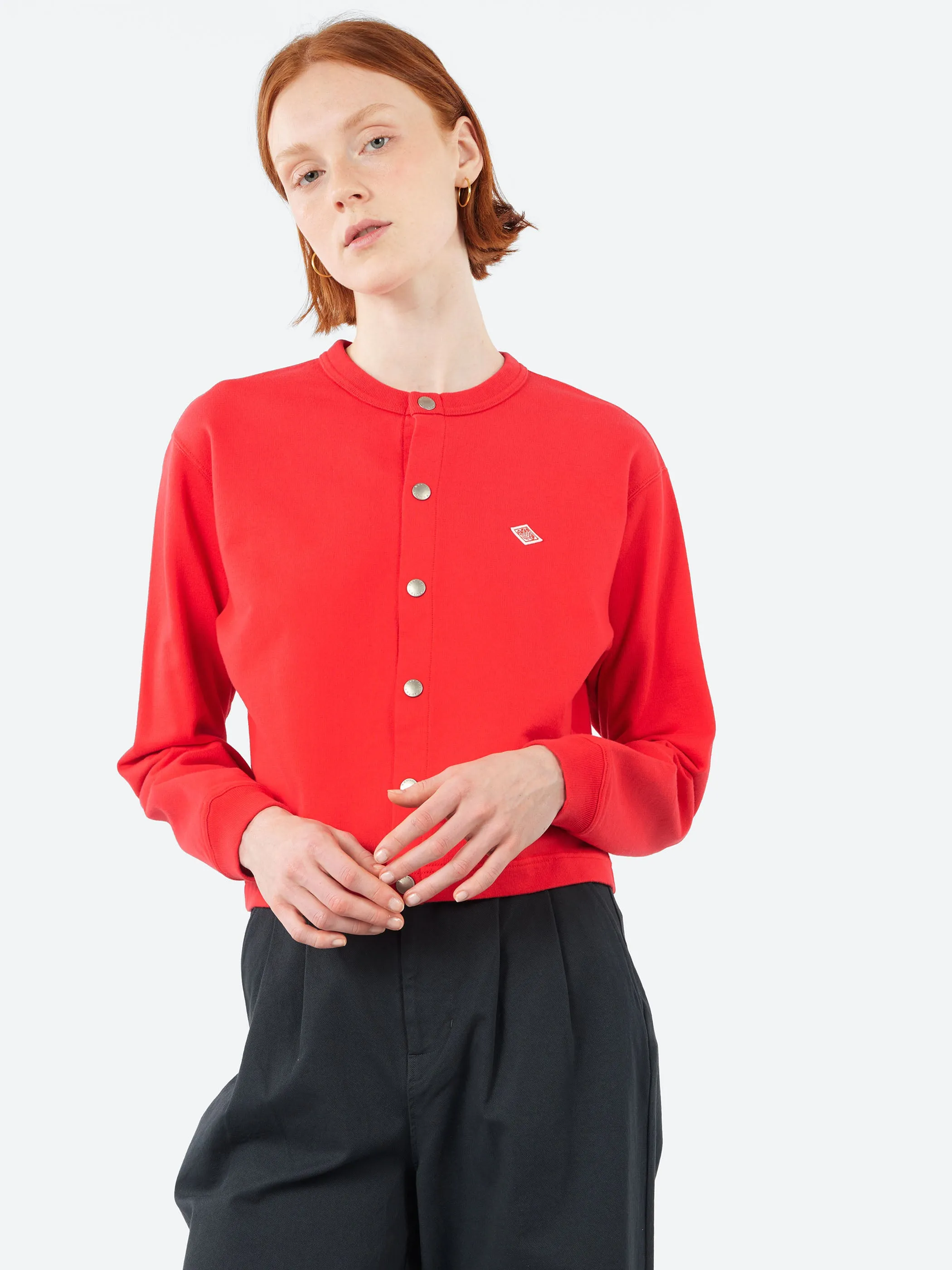 Women's Cotton Terry Crew Neck Cardigan sold by gravitypope product image thumbnail 4