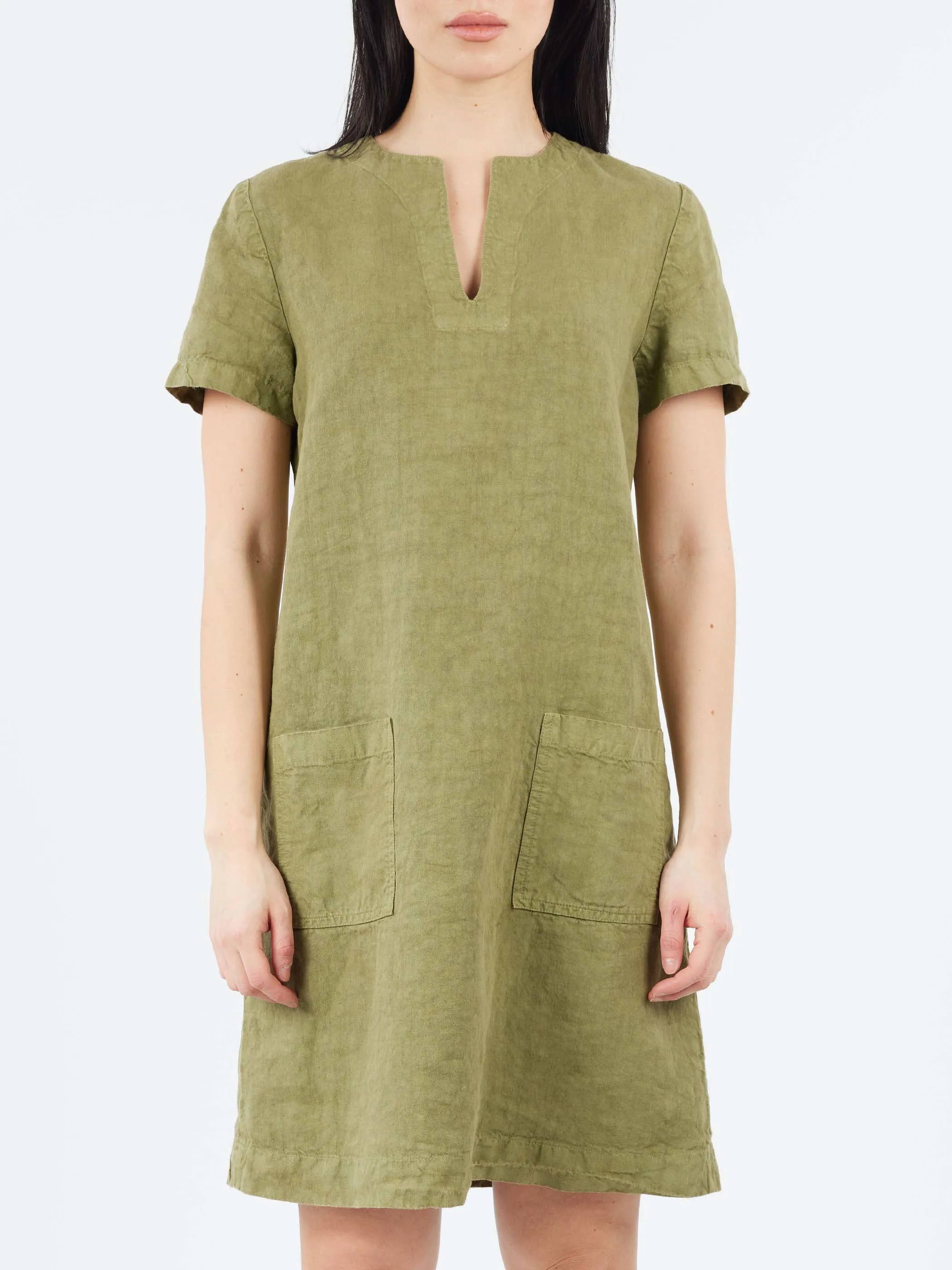 Slub Linen Short Dress sold by gravitypope