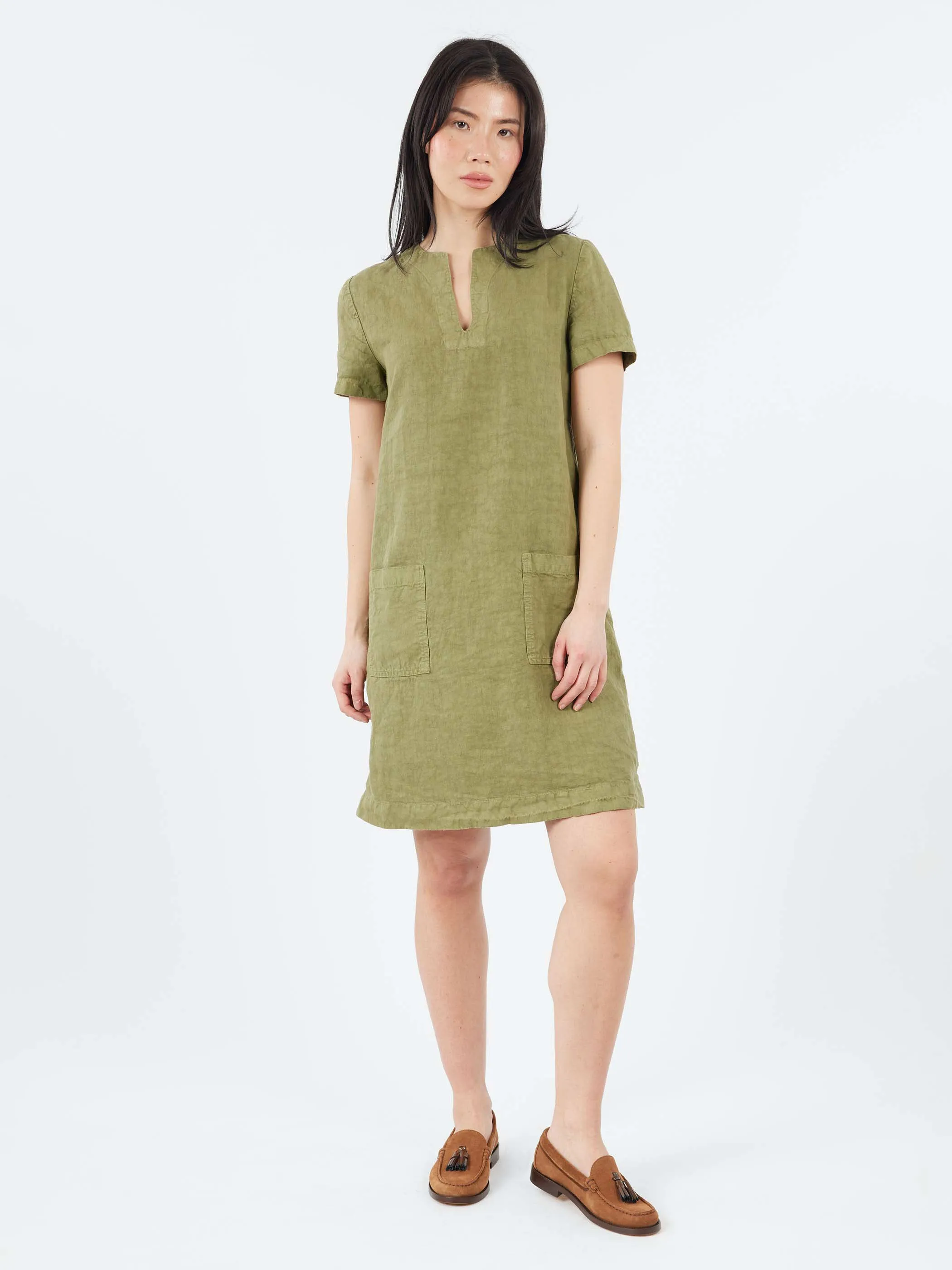 Slub Linen Short Dress sold by gravitypope product image thumbnail 2