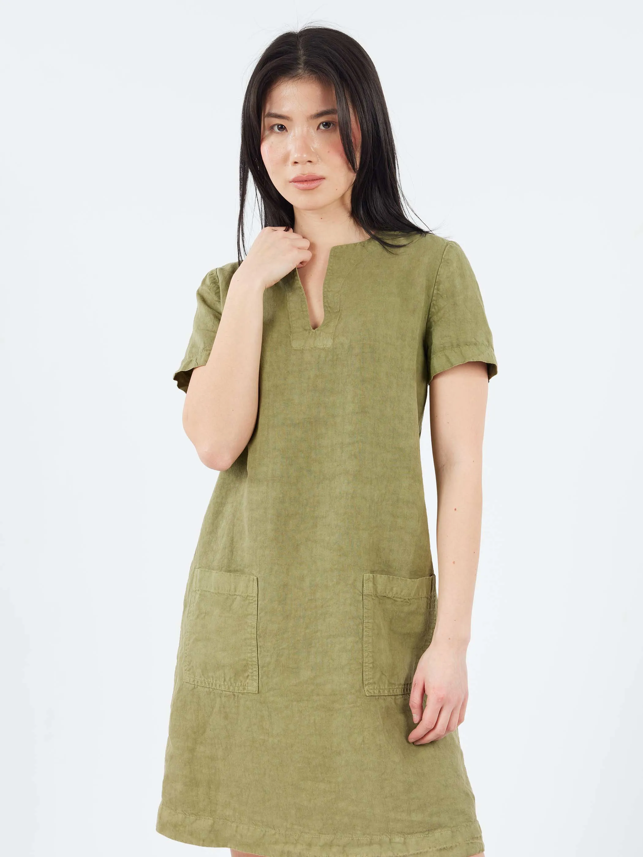 Slub Linen Short Dress sold by gravitypope product image thumbnail 4