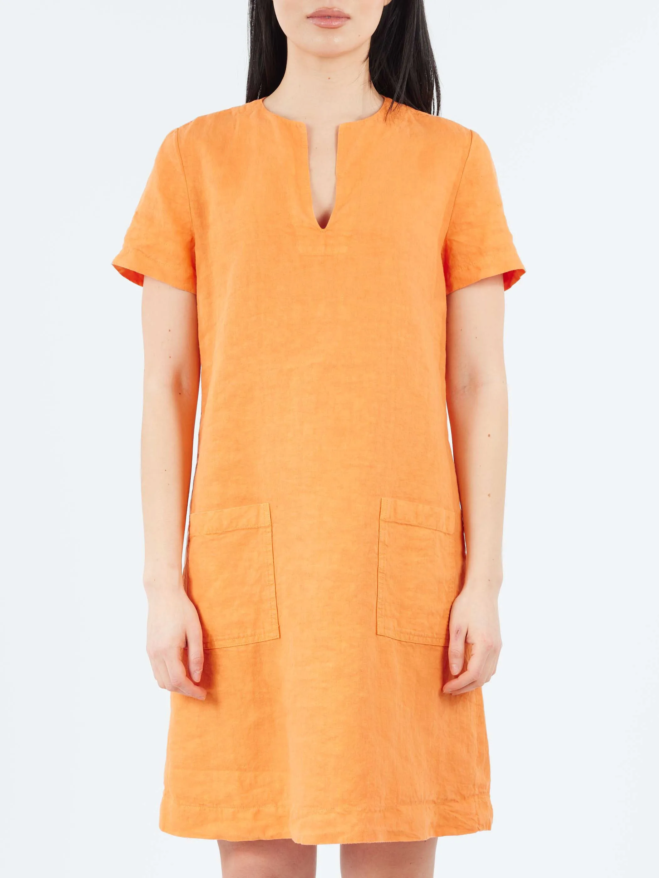 Slub Linen Short Dress sold by gravitypope