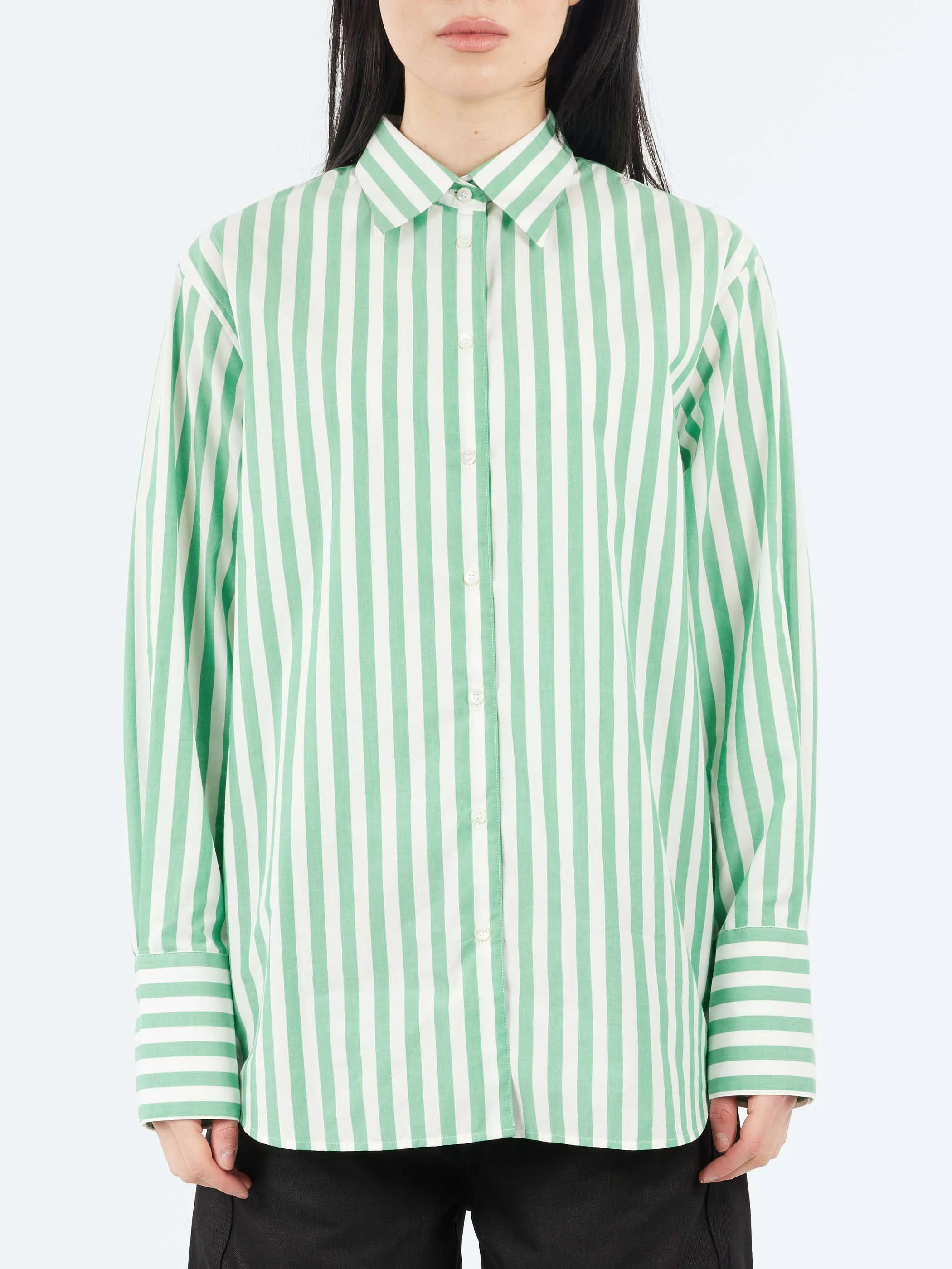 Vertical Striped Poplin Shirt sold by gravitypope