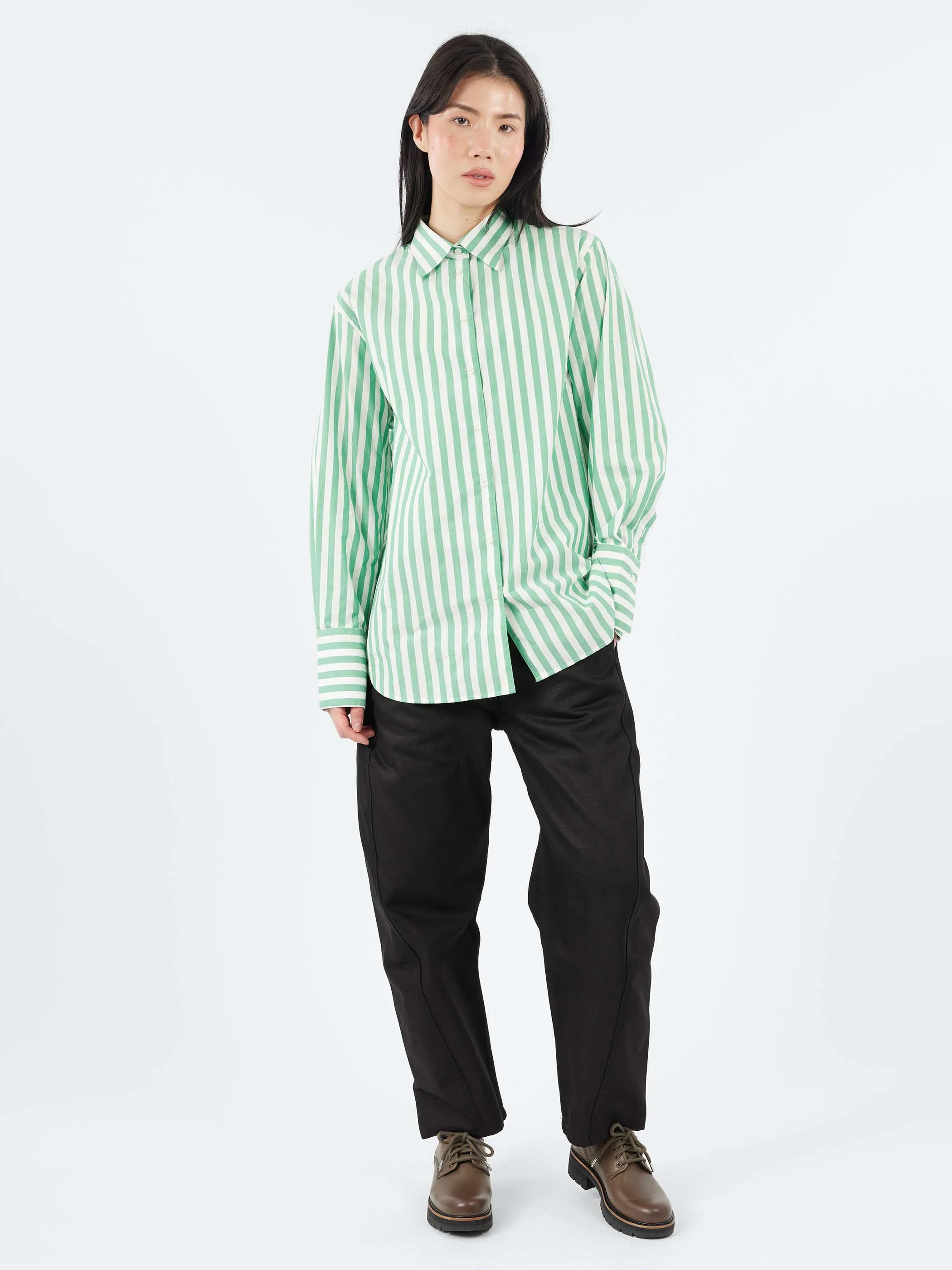 Vertical Striped Poplin Shirt sold by gravitypope product image thumbnail 2