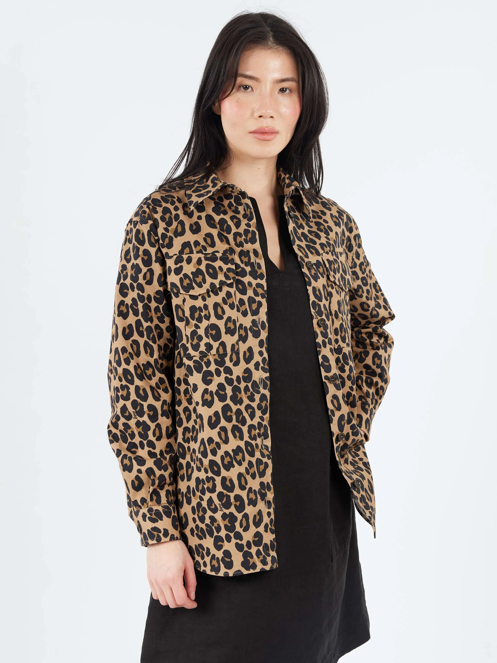 Cotton Shirt with Leopard Print sold by gravitypope product image thumbnail 4