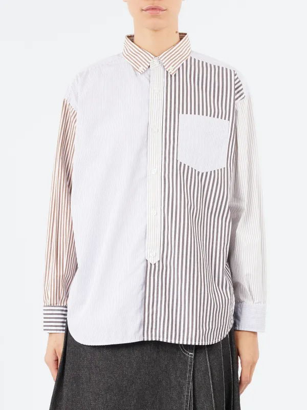 Crazy Stripe Long Sleeve Button Down Shirt sold by gravitypope