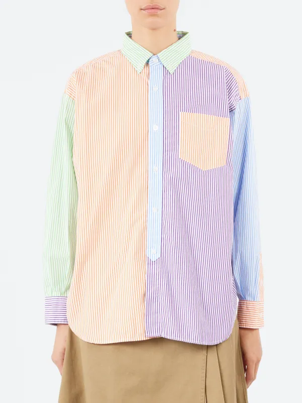 Crazy Stripe Long Sleeve Button Down Shirt sold by gravitypope