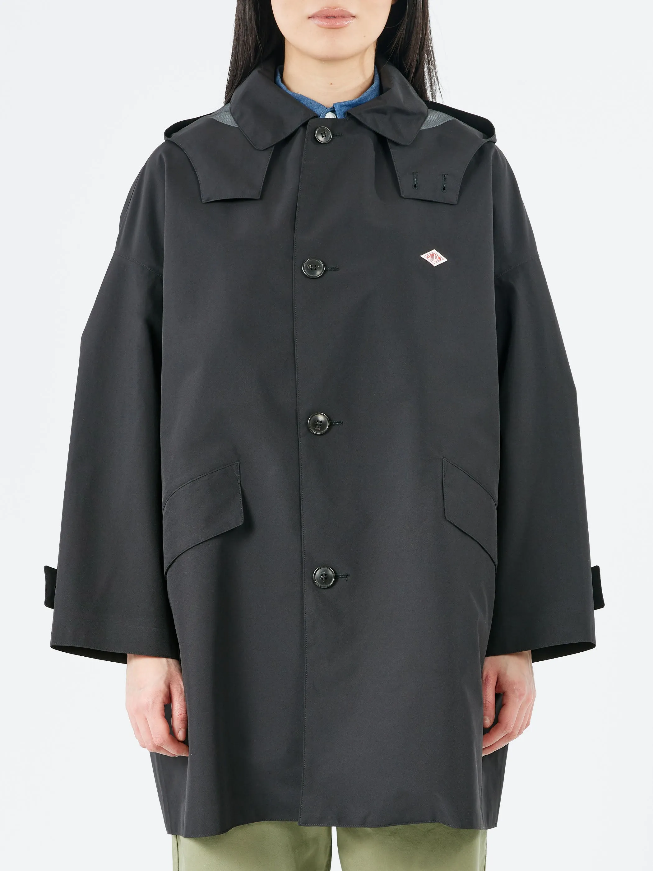 Women's 3-Layer Cloth Hooded Balmacaan Coat sold by gravitypope