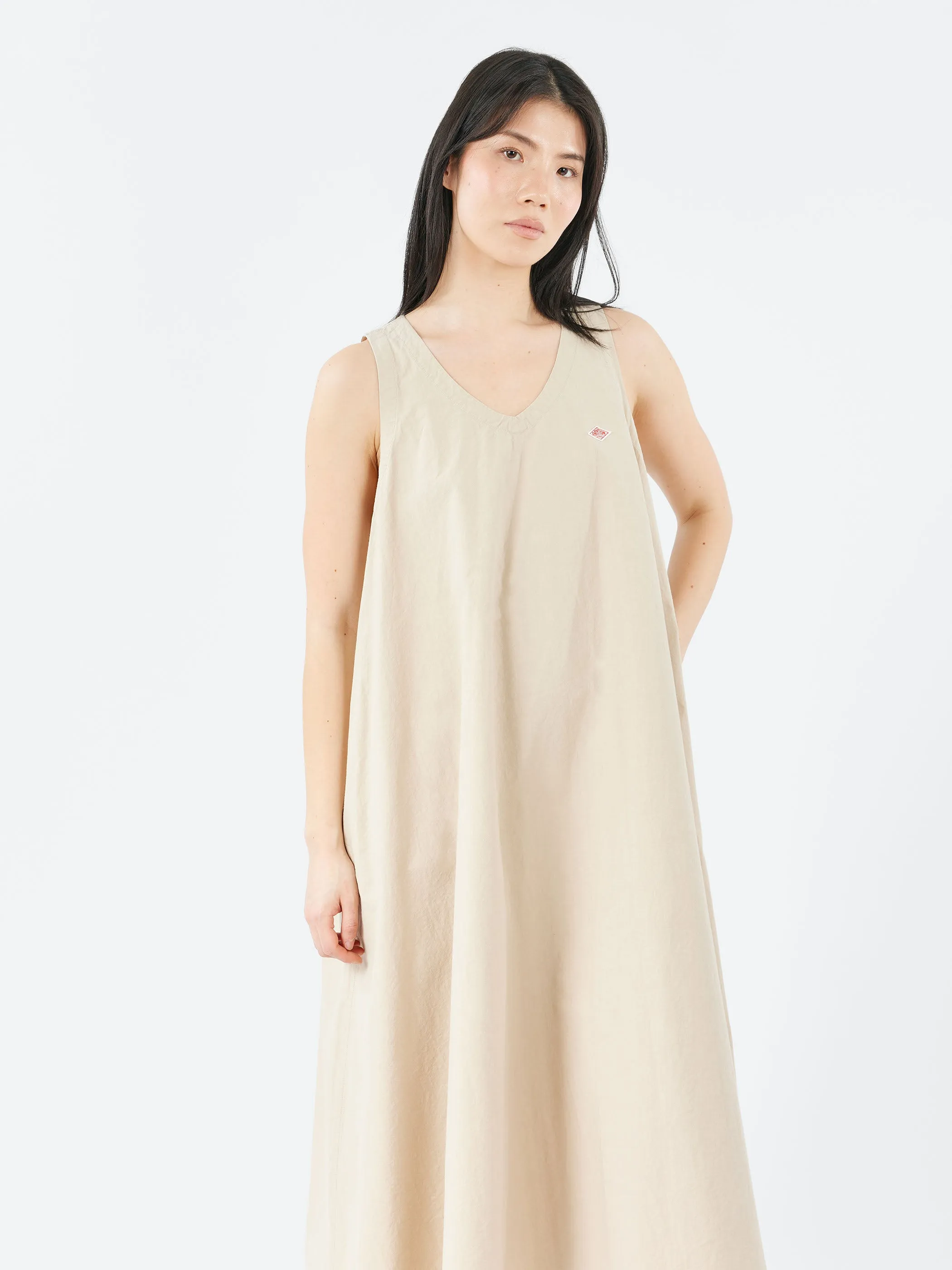 High Count Cotton V Neck Dress sold by gravitypope product image thumbnail 2