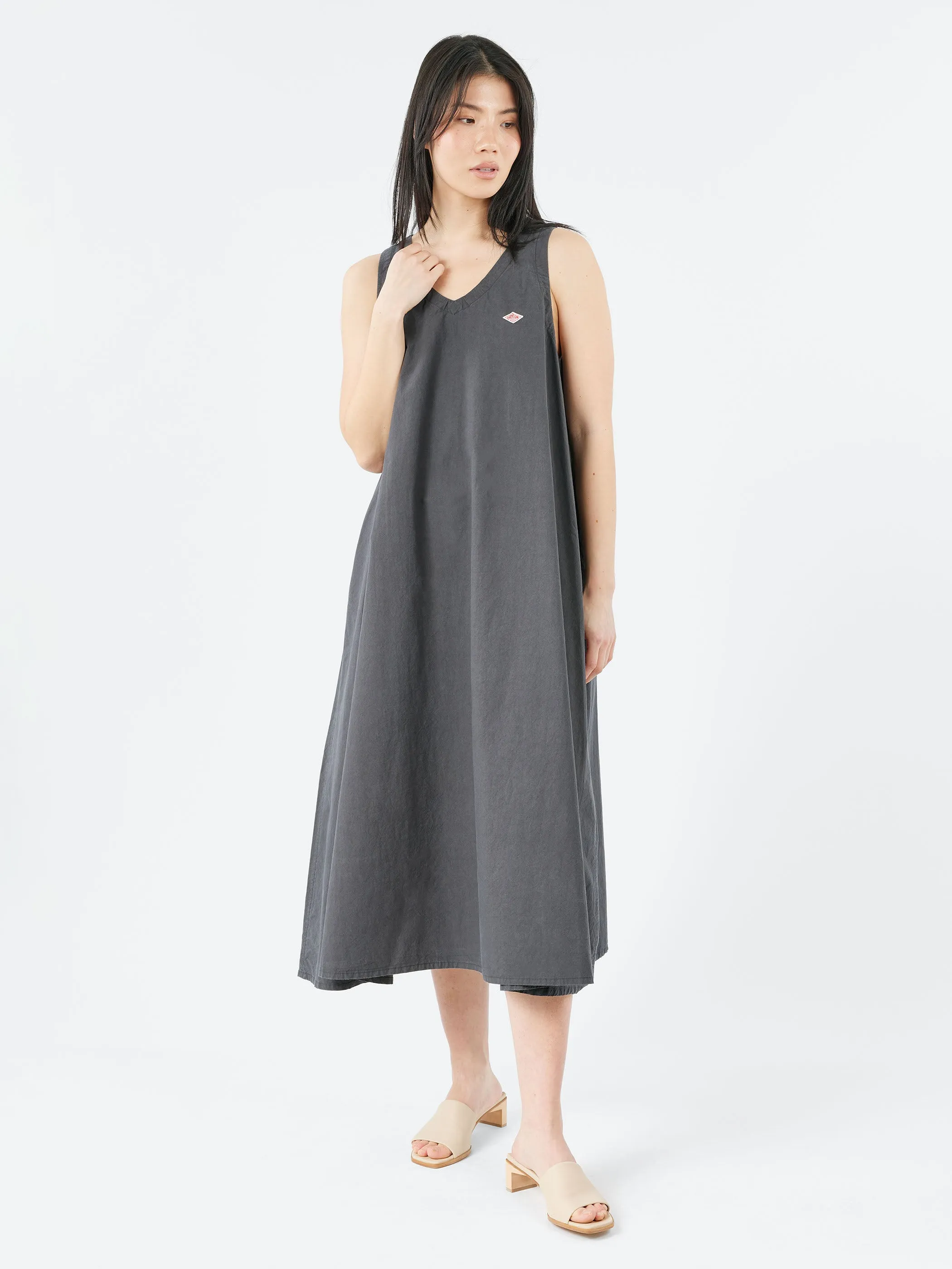 High Count Cotton V Neck Dress sold by gravitypope product image thumbnail 2