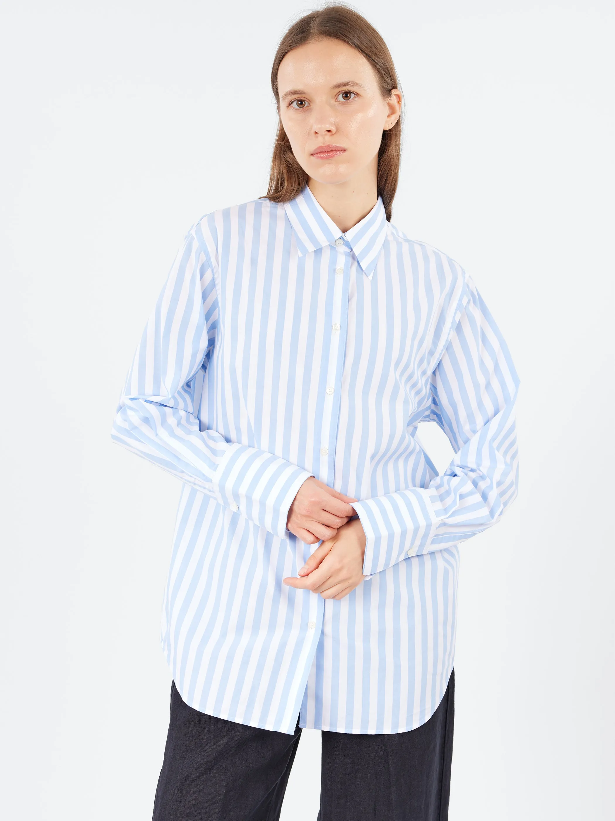 Vertical Striped Poplin Shirt sold by gravitypope product image thumbnail 4