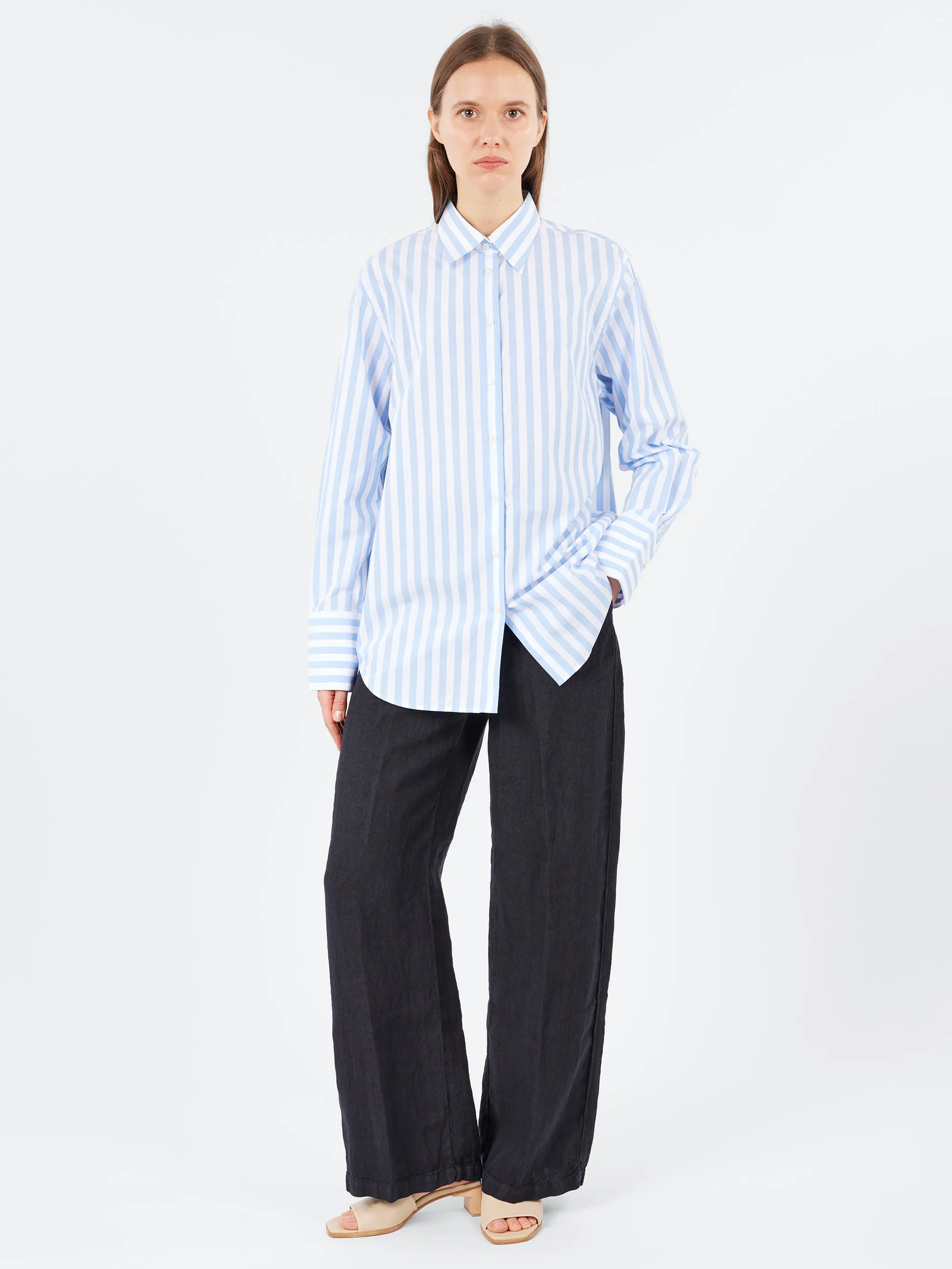 Vertical Striped Poplin Shirt sold by gravitypope product image thumbnail 2