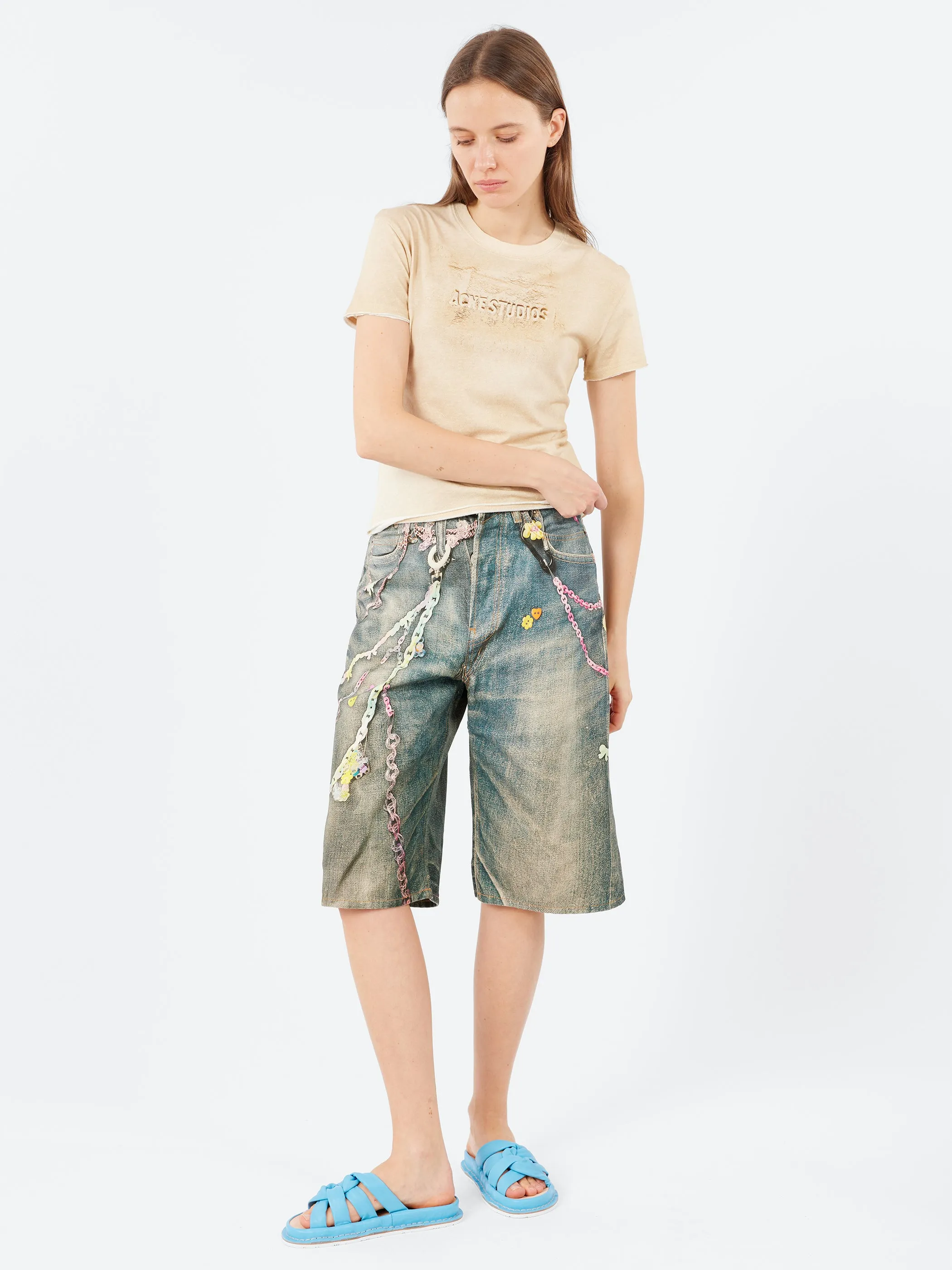 Loose Fit Denim Shorts sold by gravitypope product image thumbnail 2