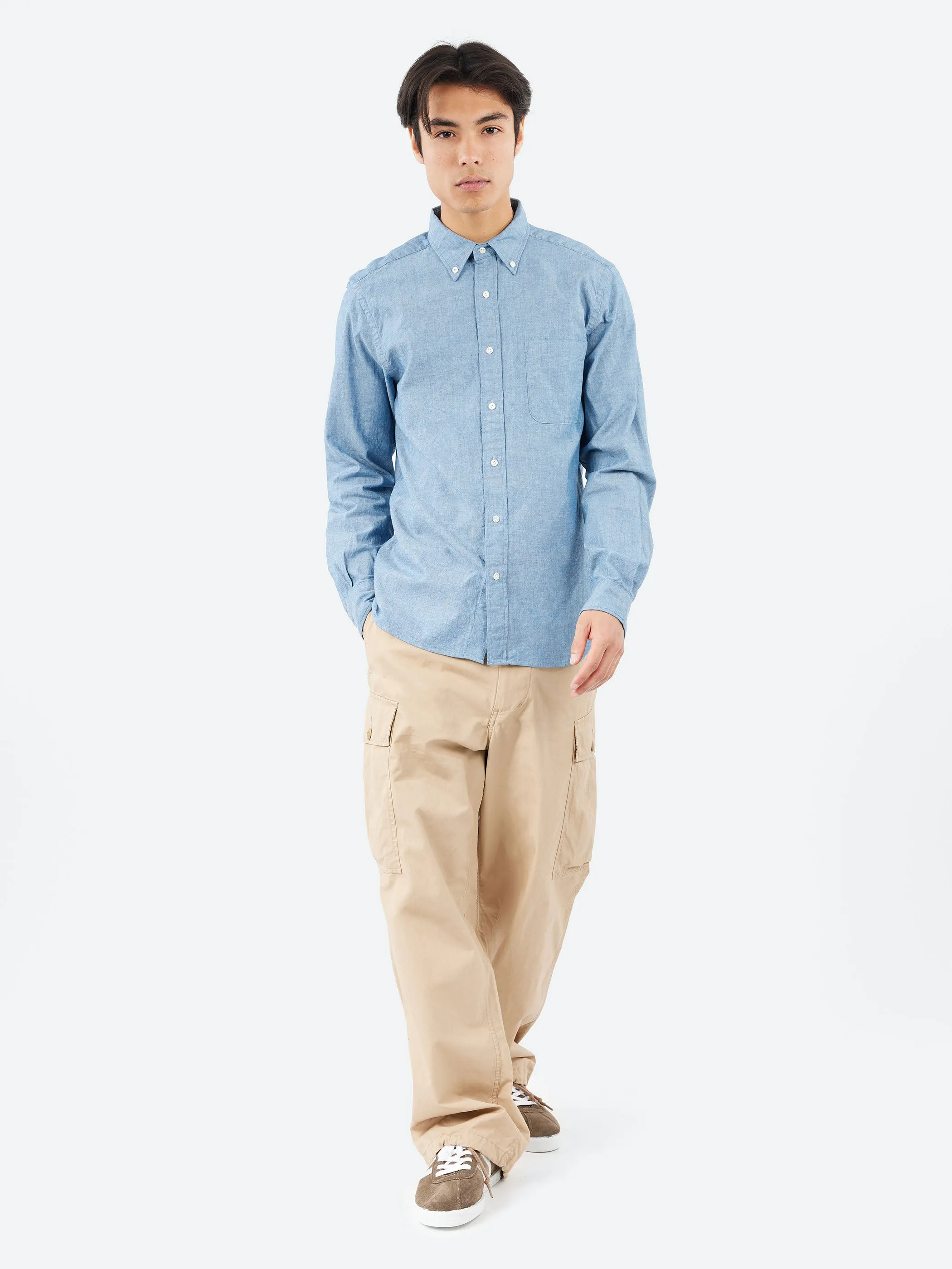 Chambray Button-Down Shirt sold by gravitypope product image thumbnail 4