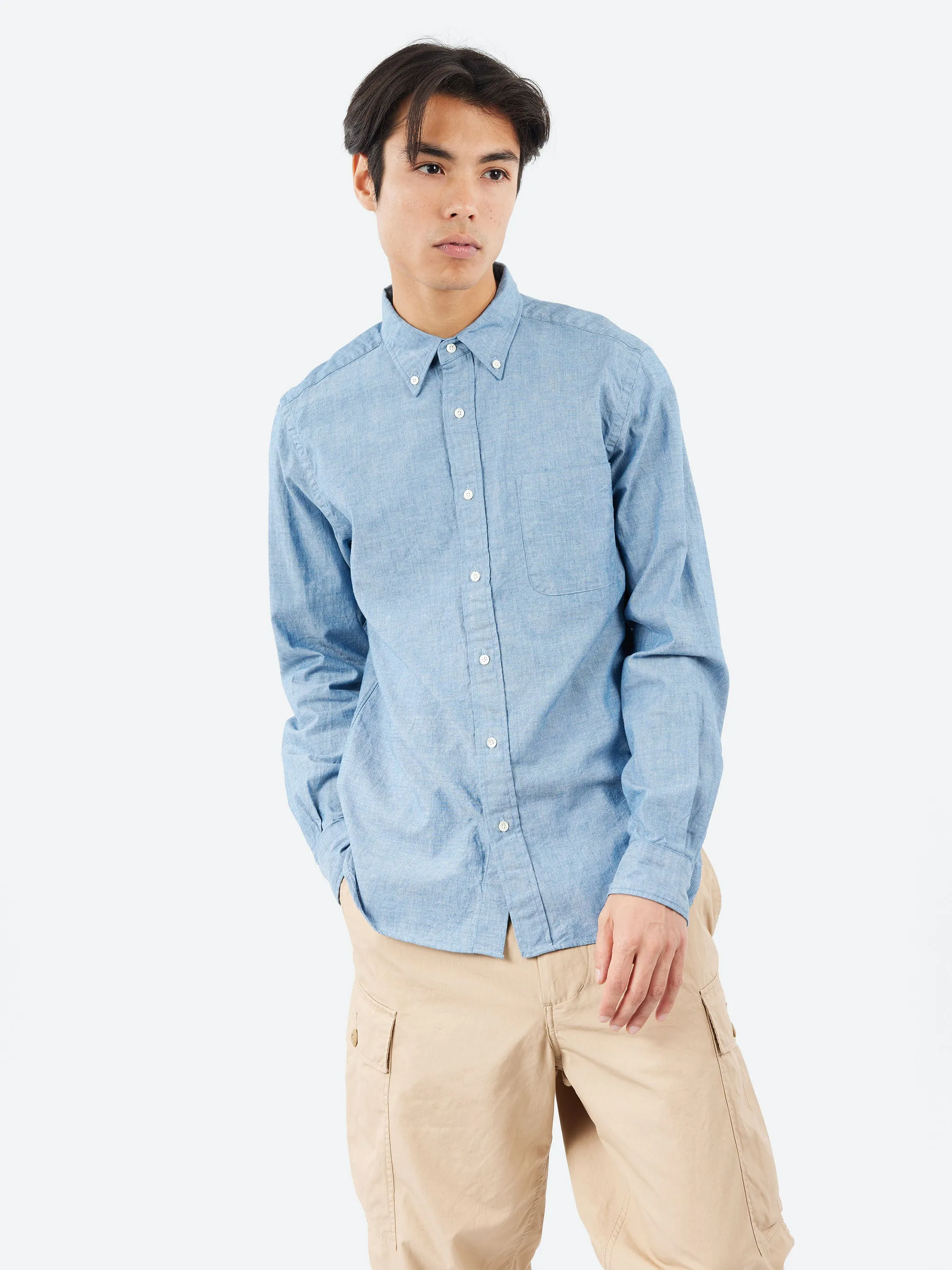 Chambray Button-Down Shirt sold by gravitypope product image thumbnail 2