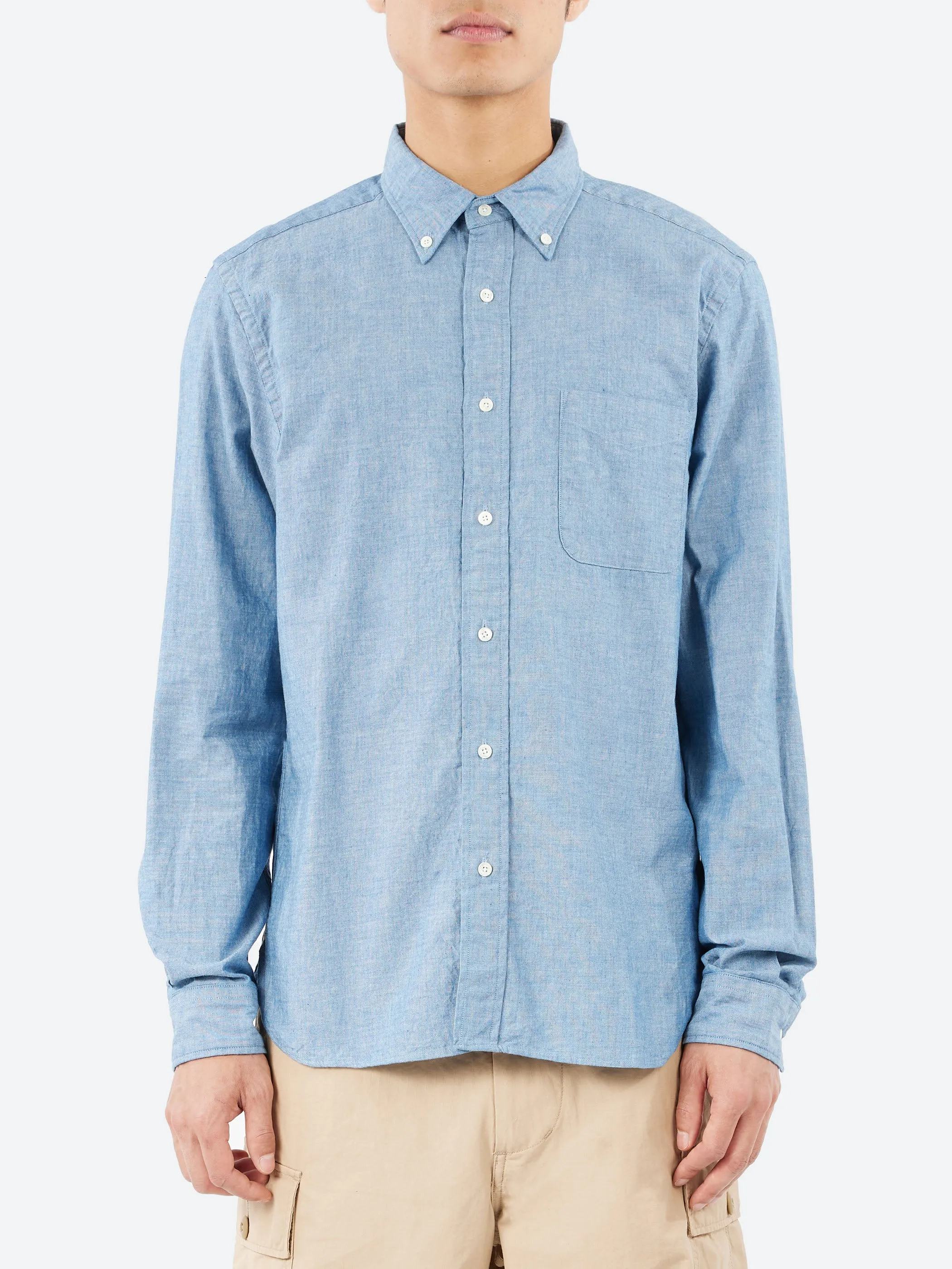 Chambray Button-Down Shirt sold by gravitypope