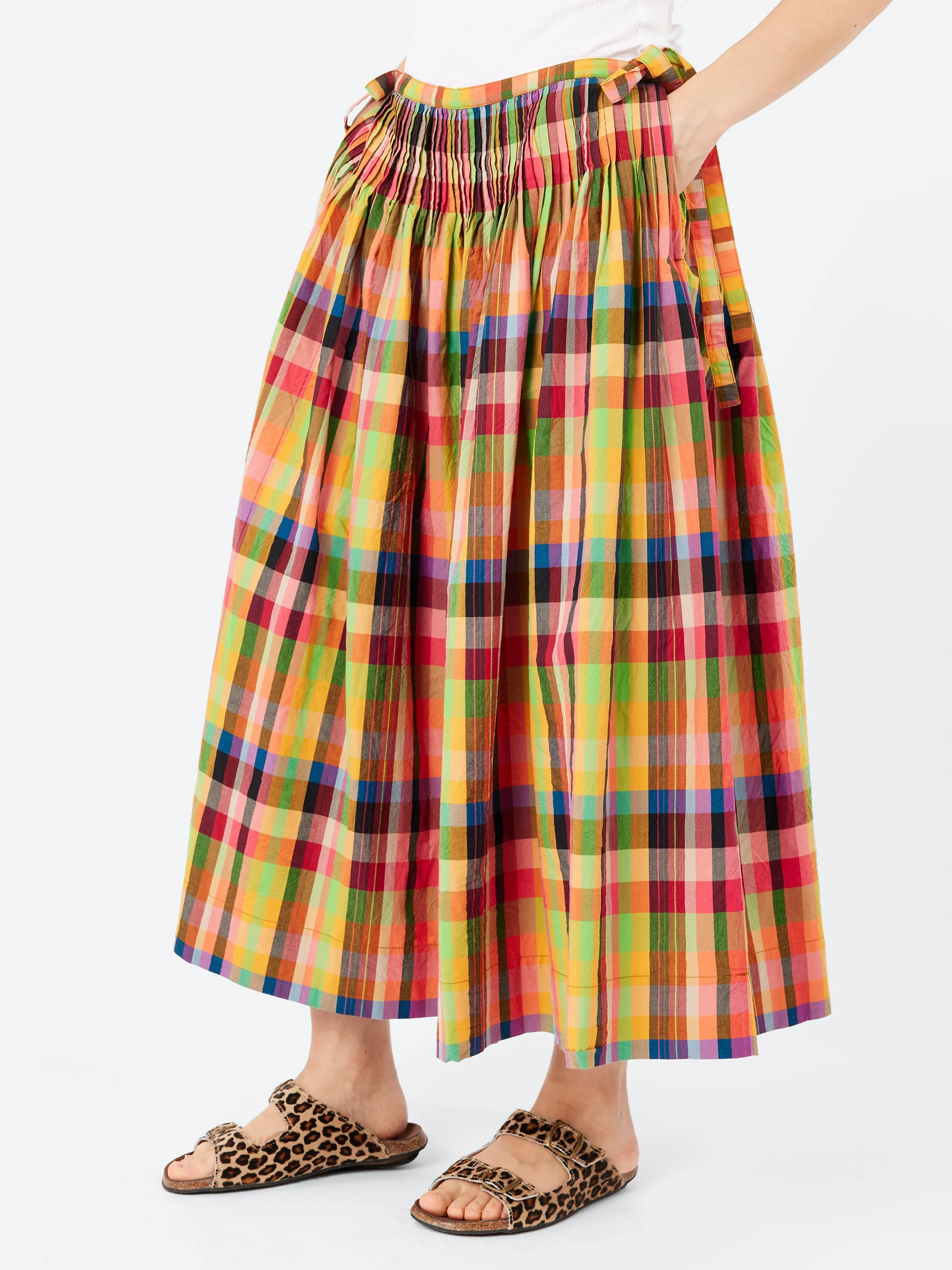 Pleated Check Skirt sold by gravitypope product image thumbnail 4