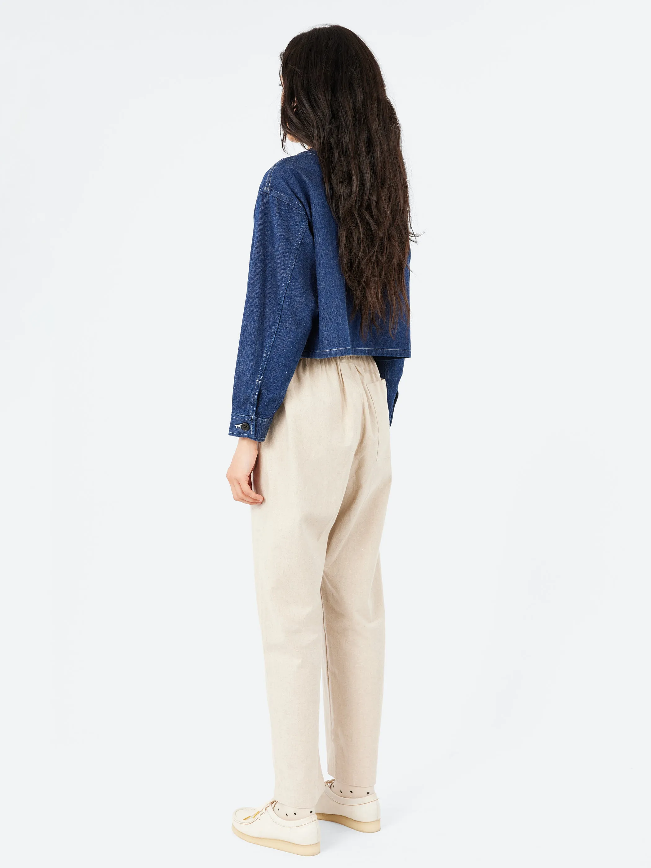 Cotton Drill Collarless Short Jacket sold by gravitypope product image thumbnail 3