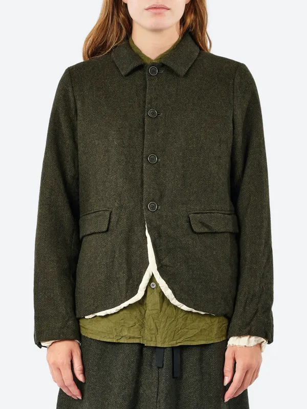ECO WOOL Herringbone Shirt Jacket sold by gravitypope