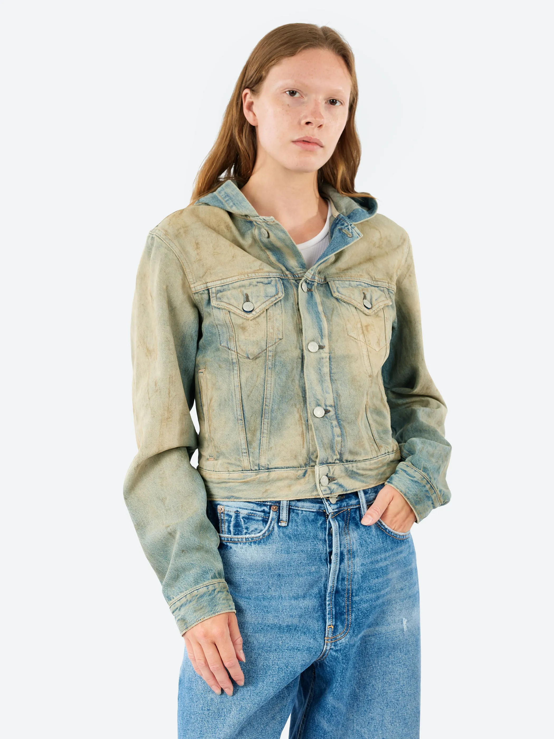 Denim Jacket with Hood sold by gravitypope product image thumbnail 4