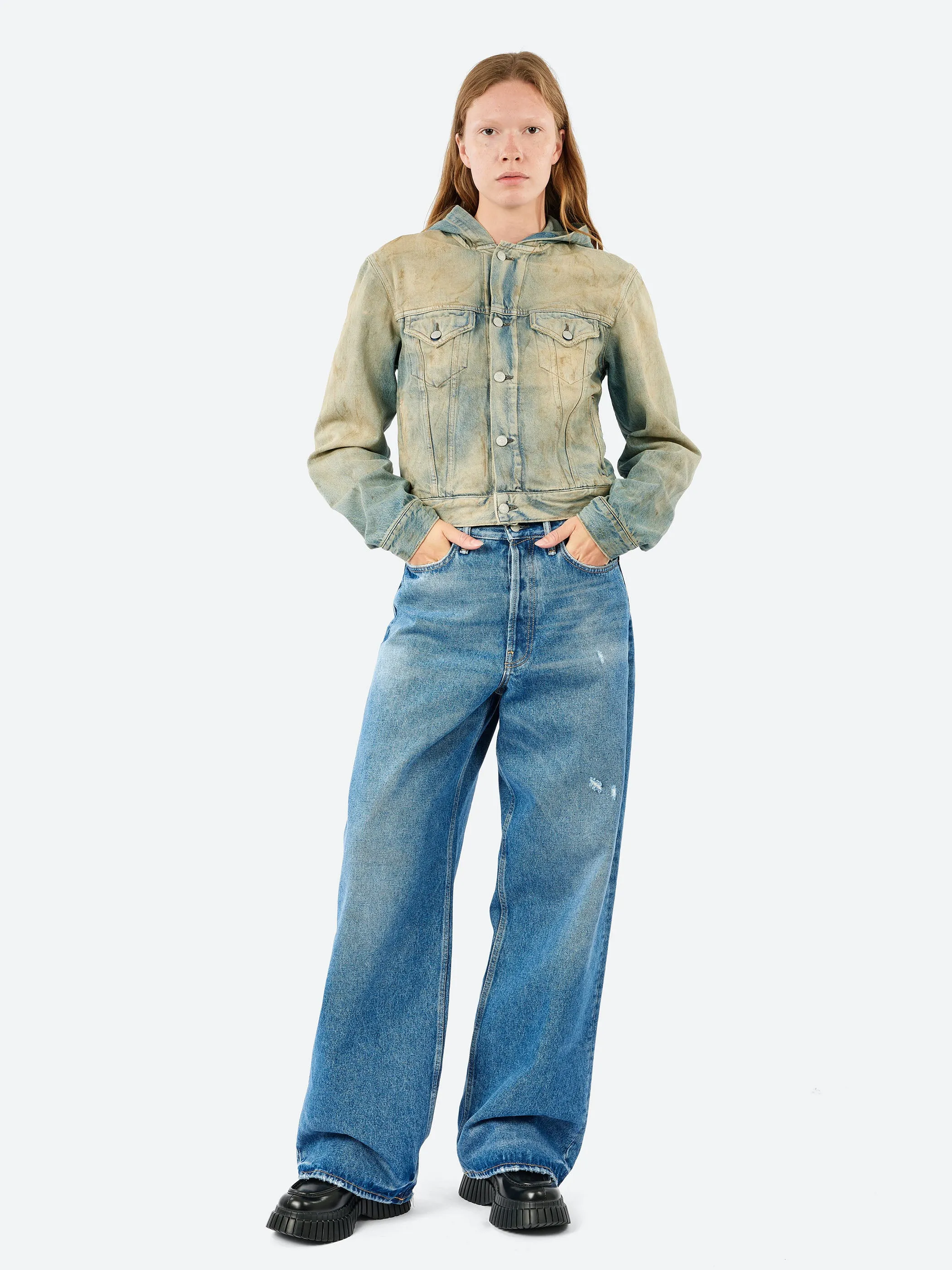 Denim Jacket with Hood sold by gravitypope product image thumbnail 2