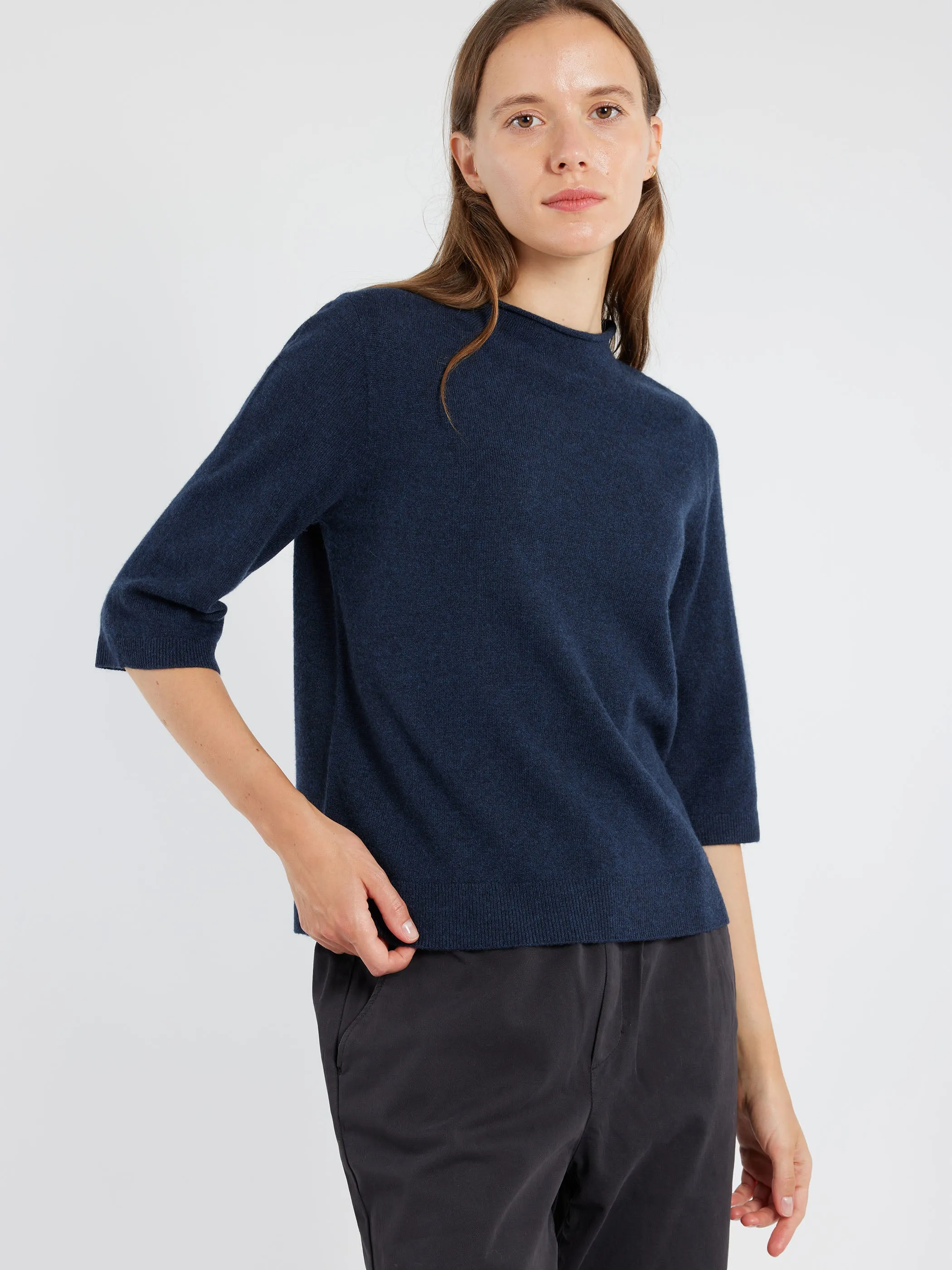 Fine Wool Cashmere Half Sleeve Sweater sold by gravitypope product image thumbnail 4