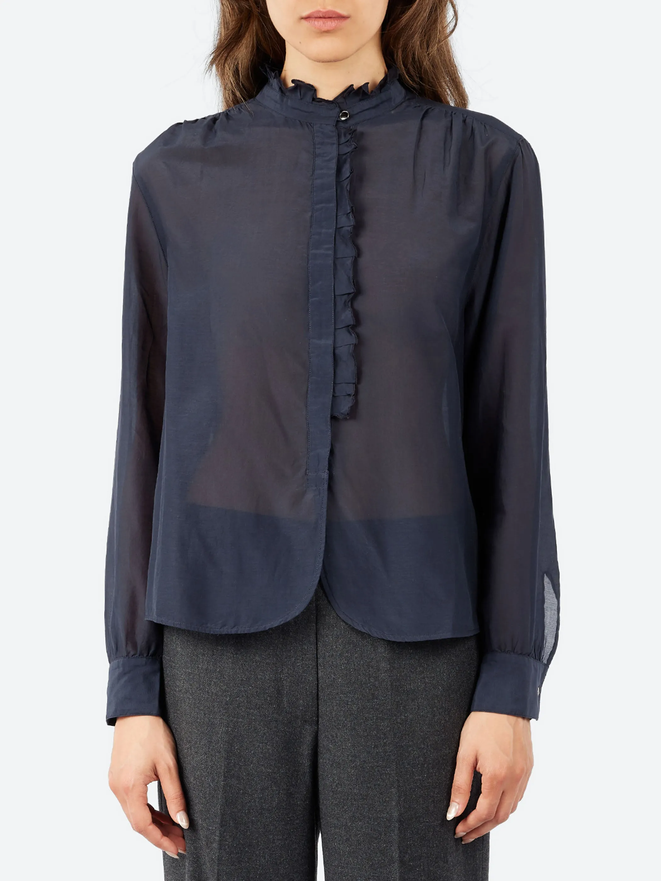 Ruffle Collar Shirt sold by gravitypope