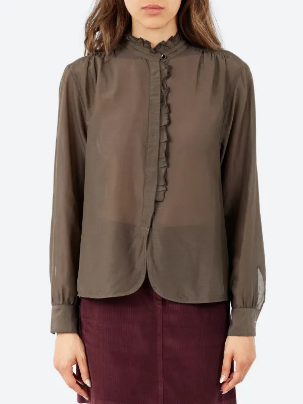 Ruffle Collar Shirt sold by gravitypope