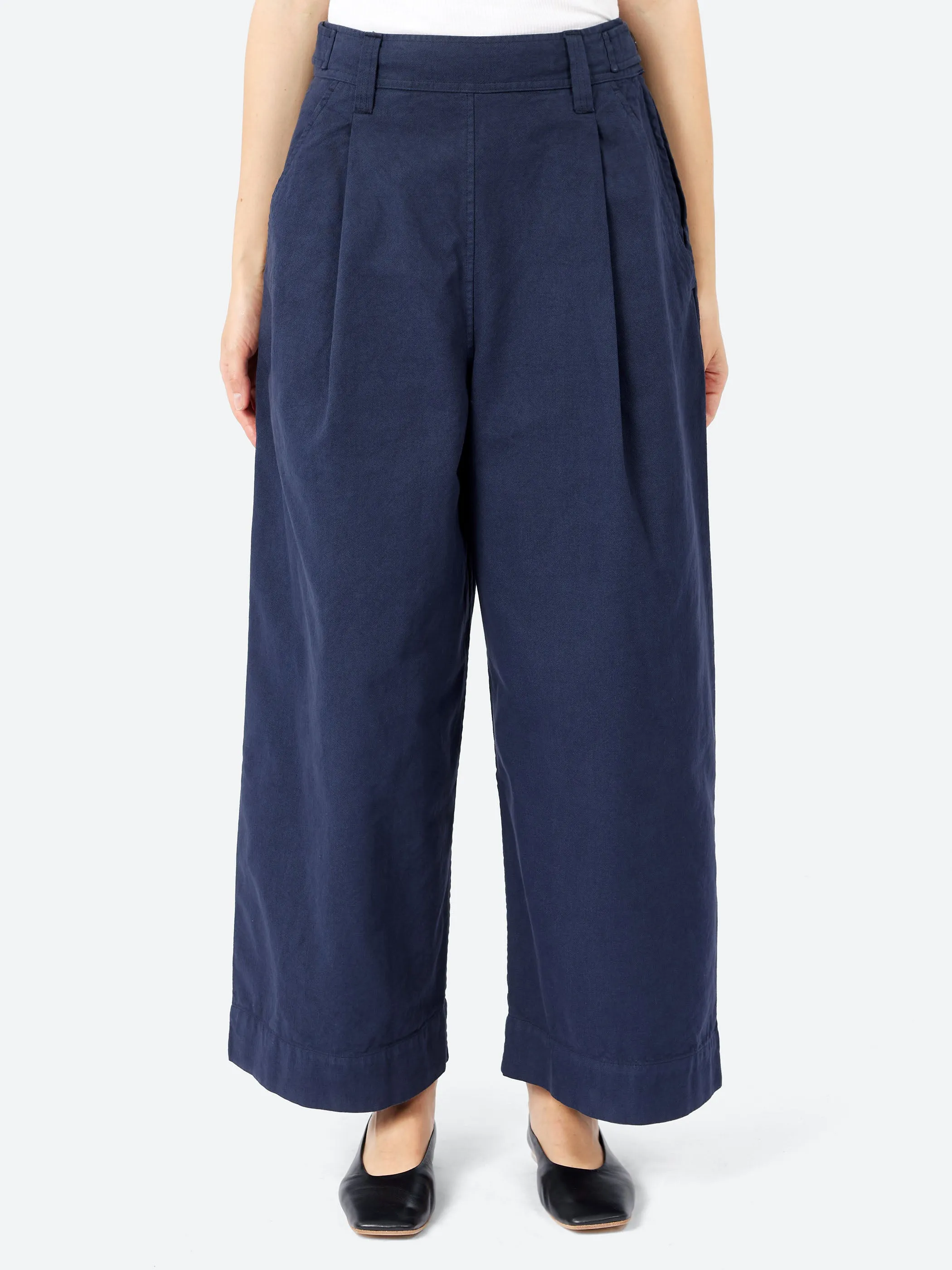 Cotton Canvas Pleat Front Trousers sold by gravitypope